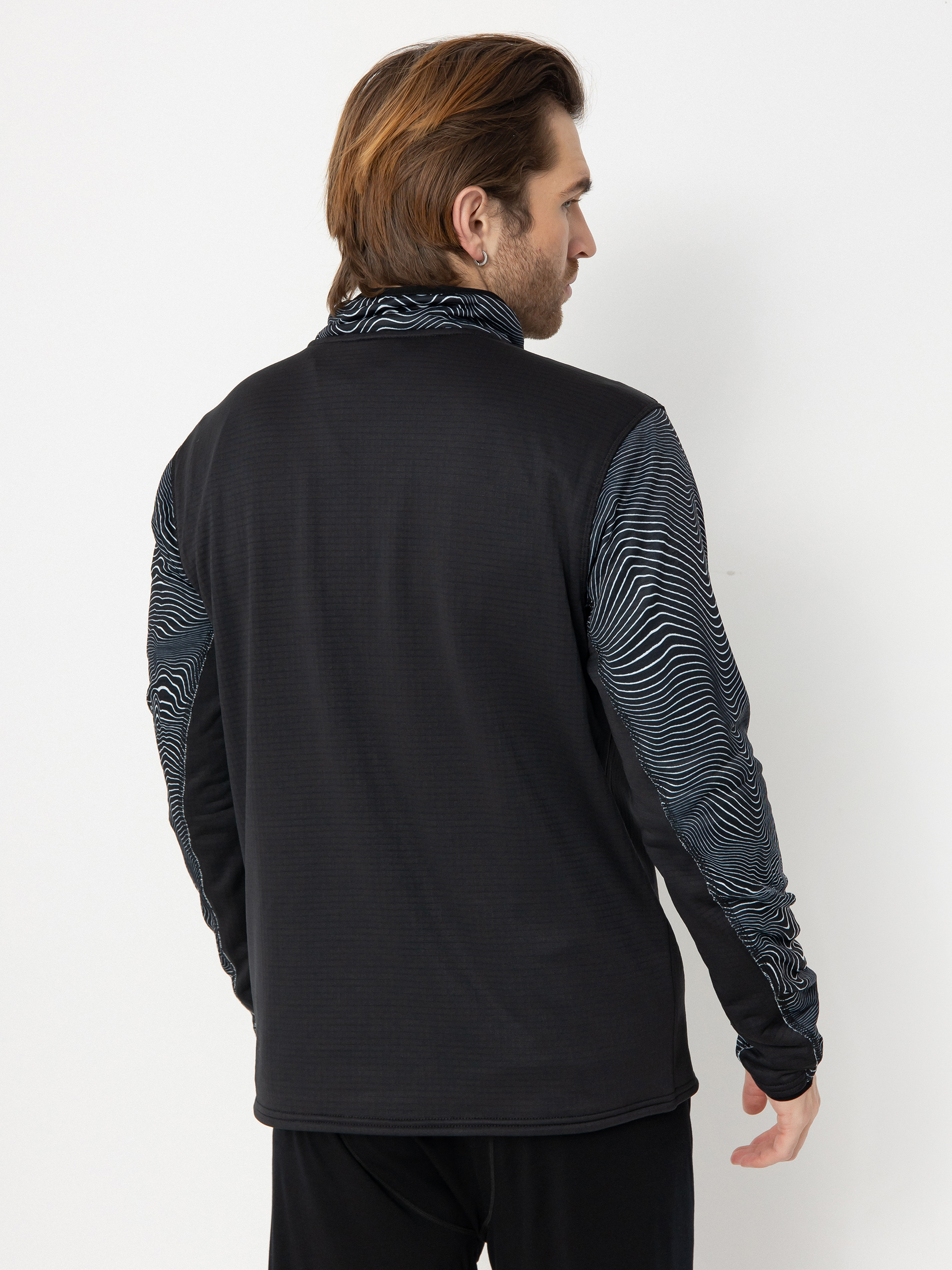 Pentru bărbați Hanorac termic Volcom Gridlock Mock Neck (black print)