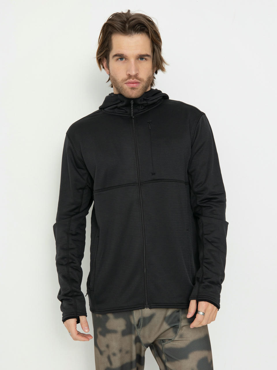 Hanorac termic Volcom Gridlock Full Zip (black)