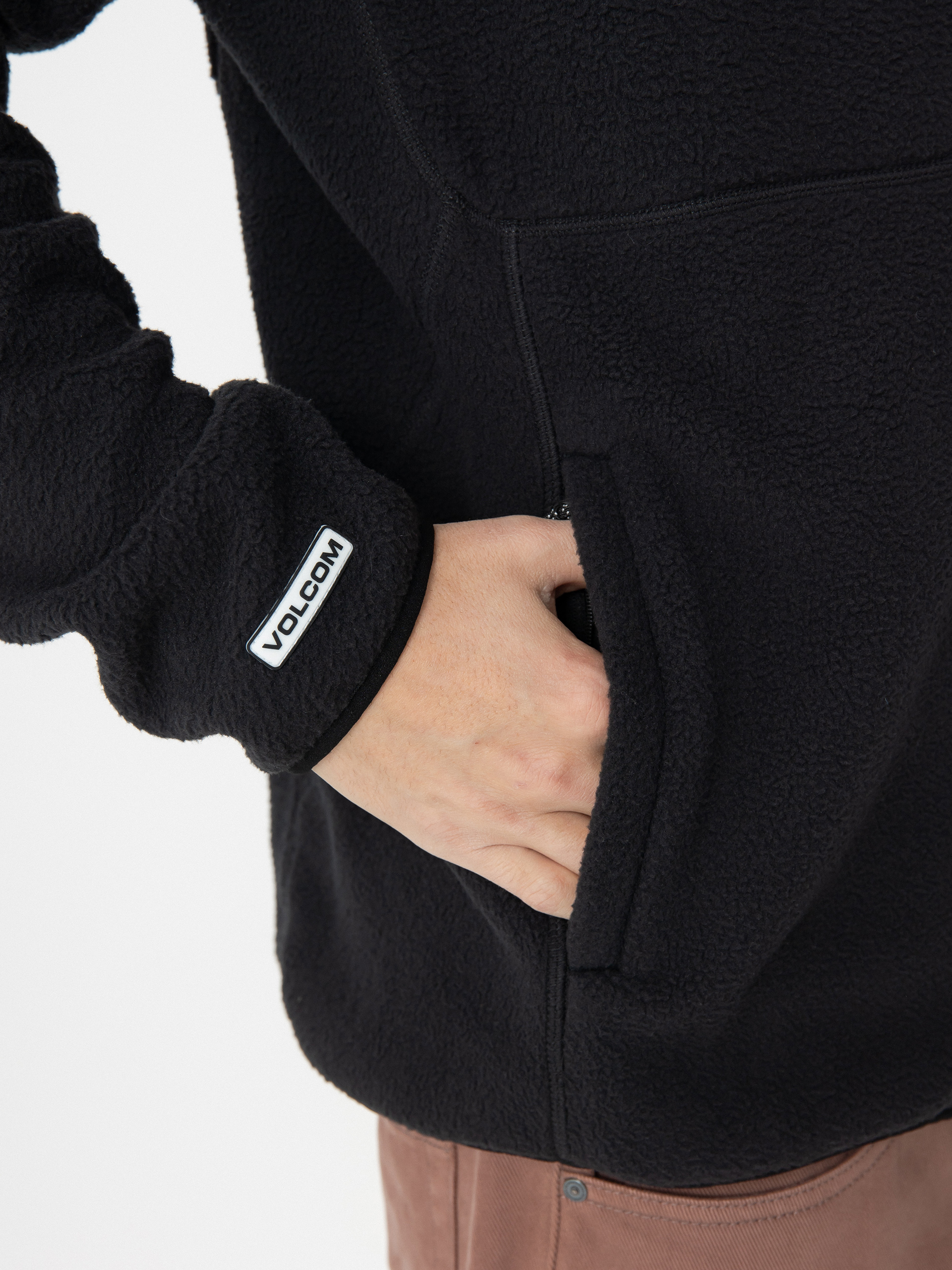 Pentru bărbați Hanorac termic Volcom Fleecer Full Zip (black)