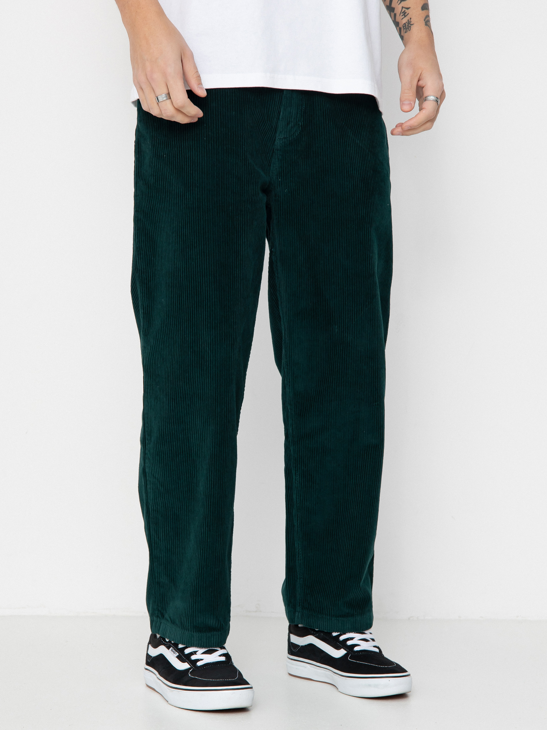 Pantaloni Polar Skate 93! Cord (dark emerald)