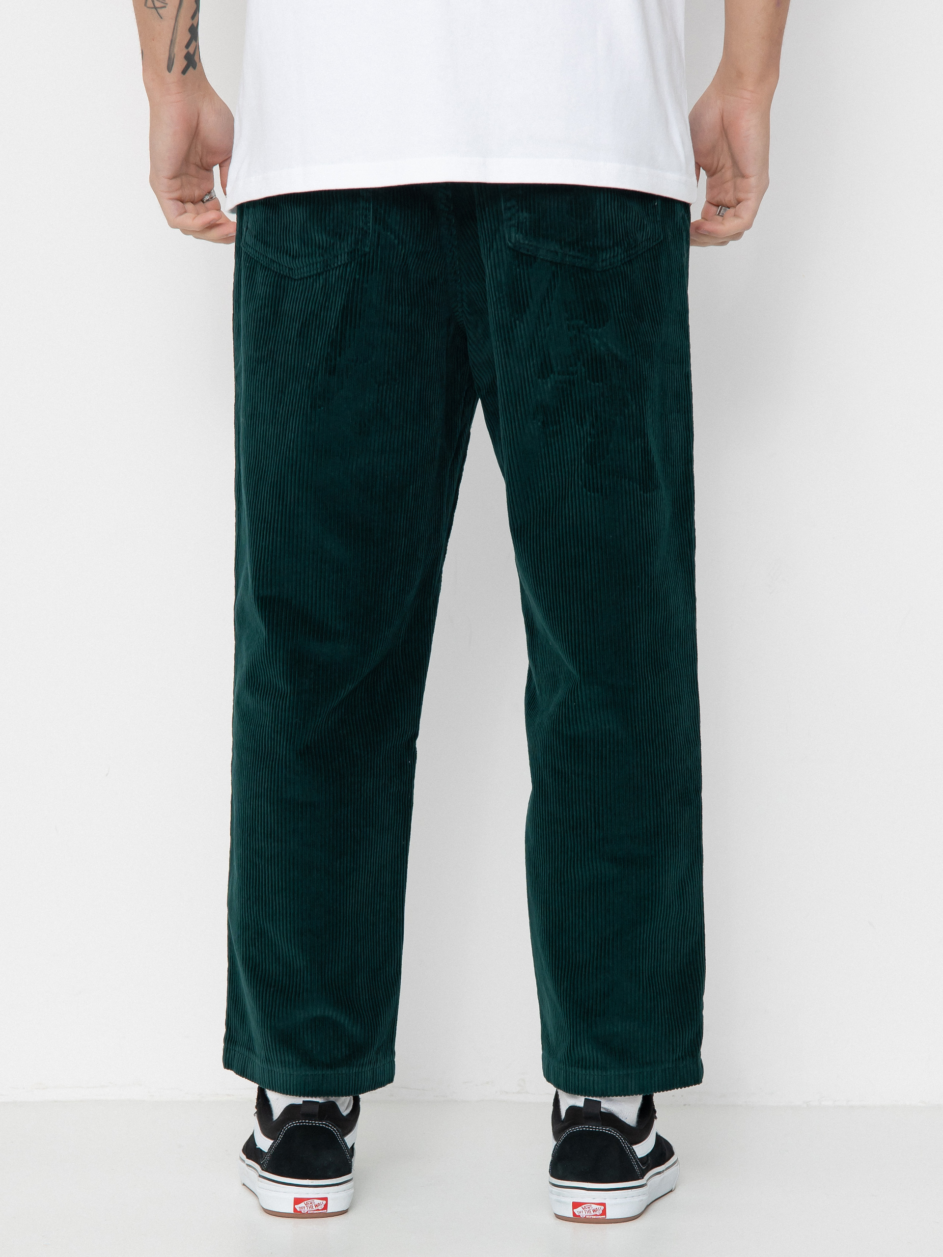 Pantaloni Polar Skate 93! Cord (dark emerald)
