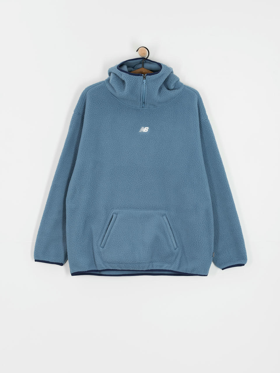 Pentru bărbați Hanorac din fleece New Balance Hoops Sherpa Top (heronblue)