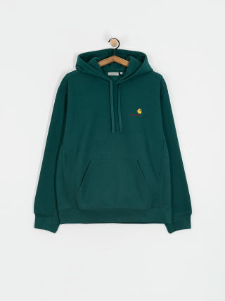 Hanorac cu glugă Carhartt WIP American Script HD (malachite)