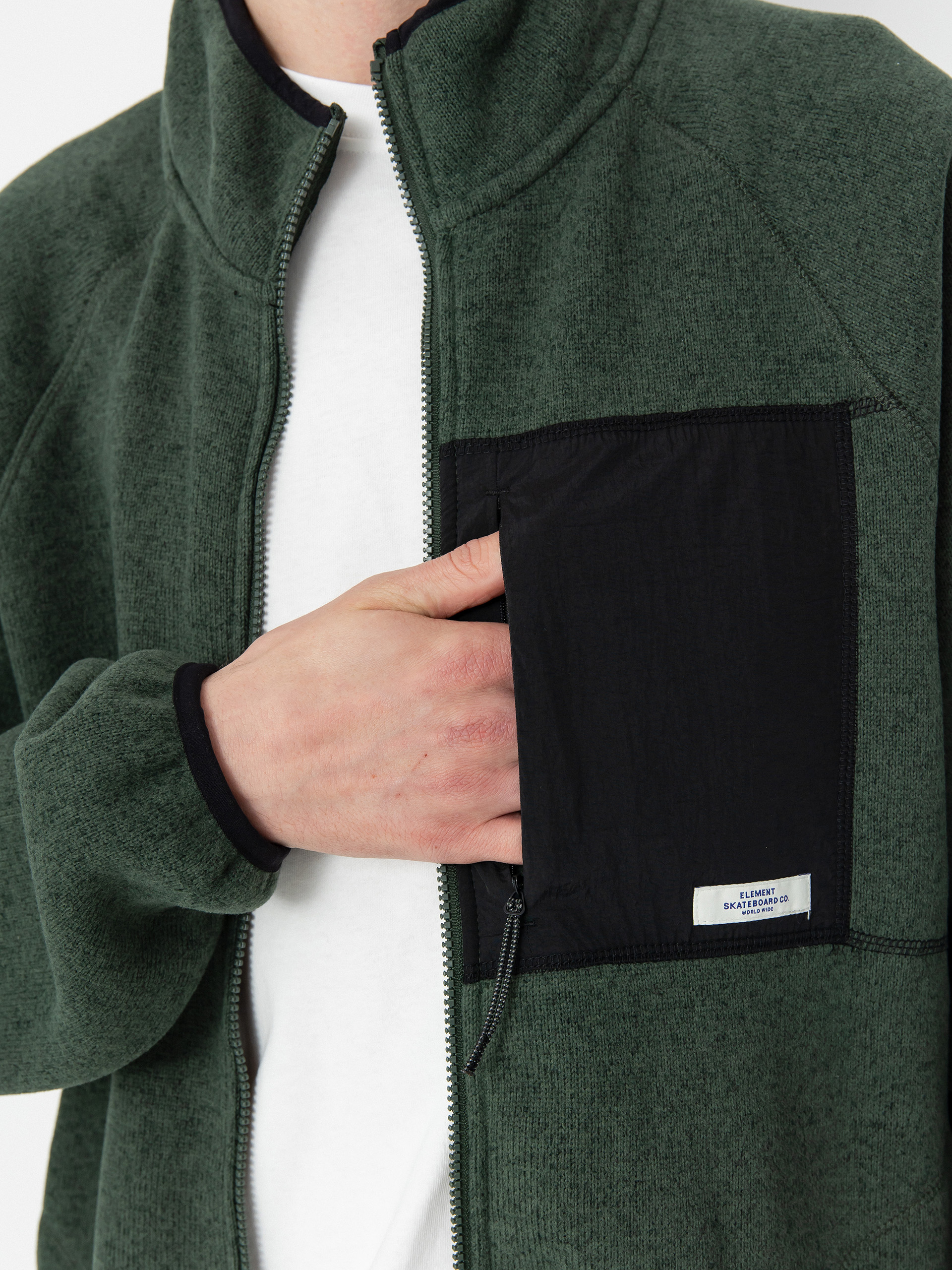 Pentru bărbați Hanorac din fleece Element Sahtu Zip (deep forest)