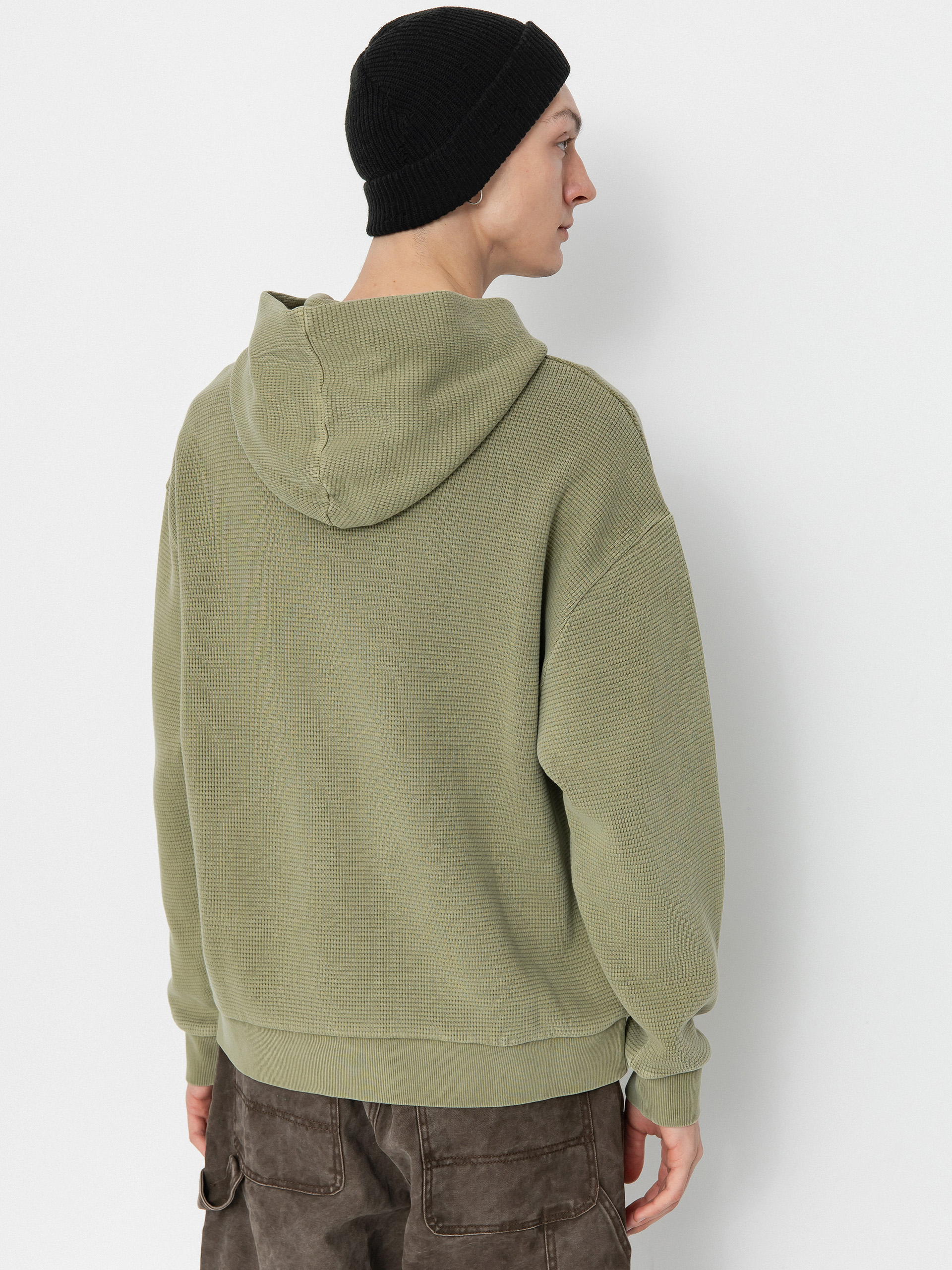 Hanorac cu glugă RVCA Dayshift Thermal HD (olive)