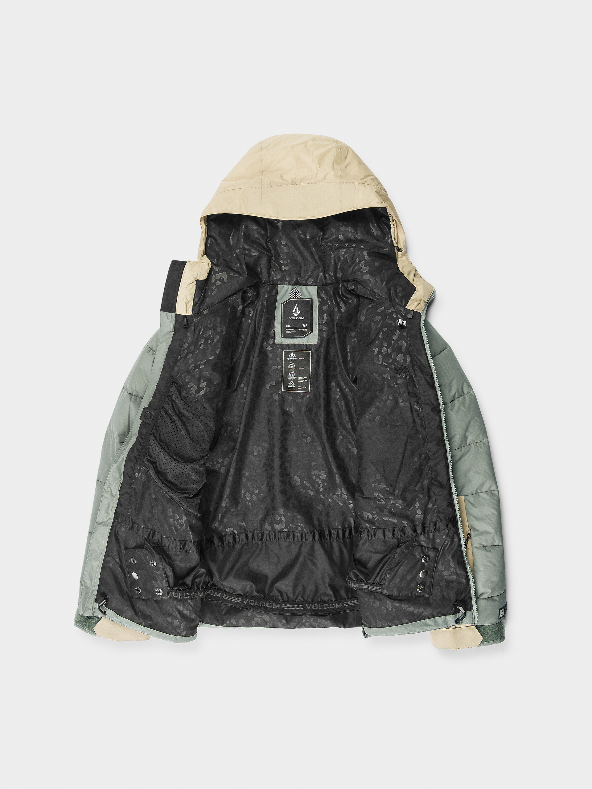 Pentru femei Geacă de snowboard Volcom Puffleup (lichen green)