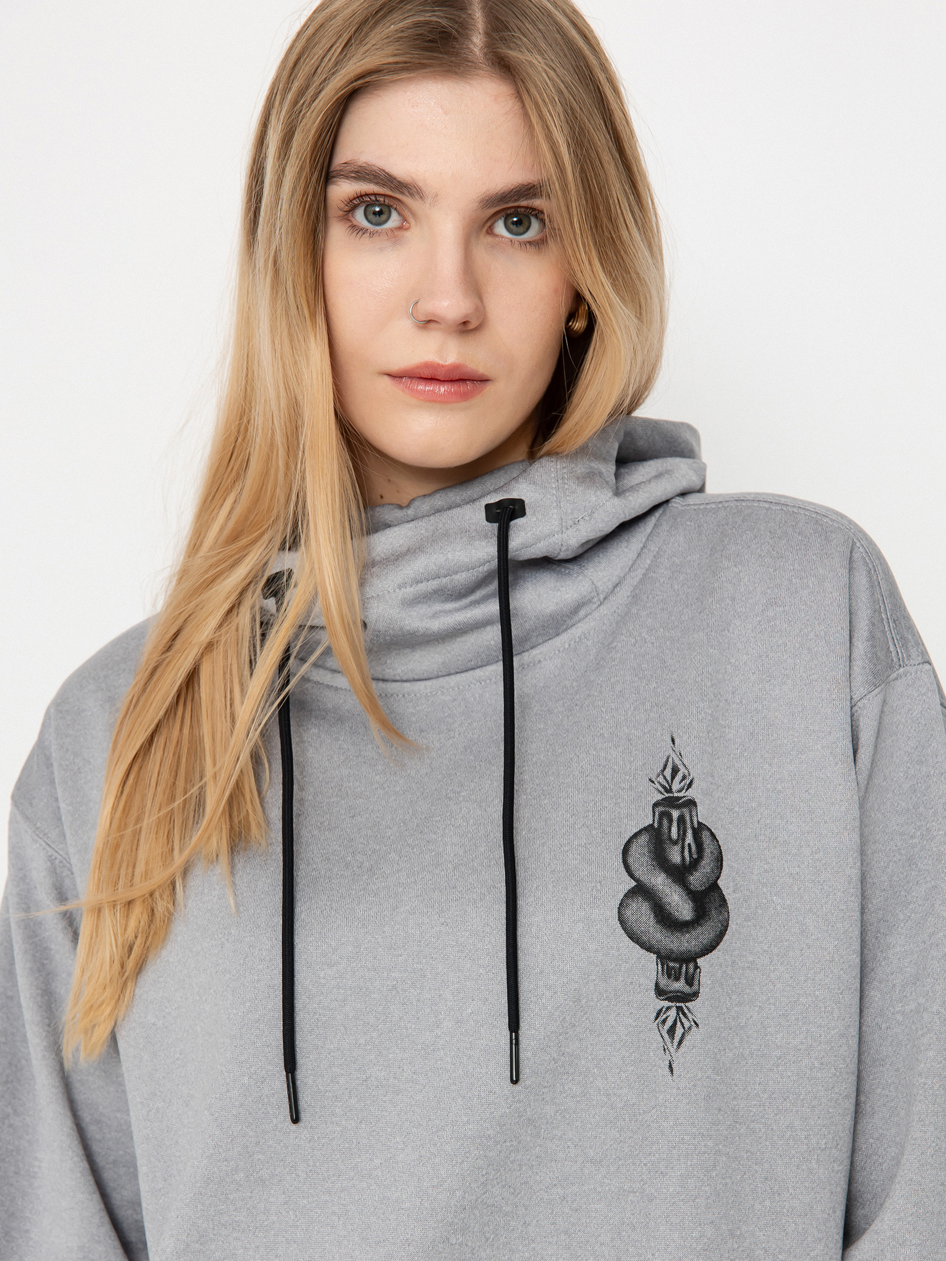 Pentru femei Hanorac termic Volcom Riding Hydro HD (heather grey)
