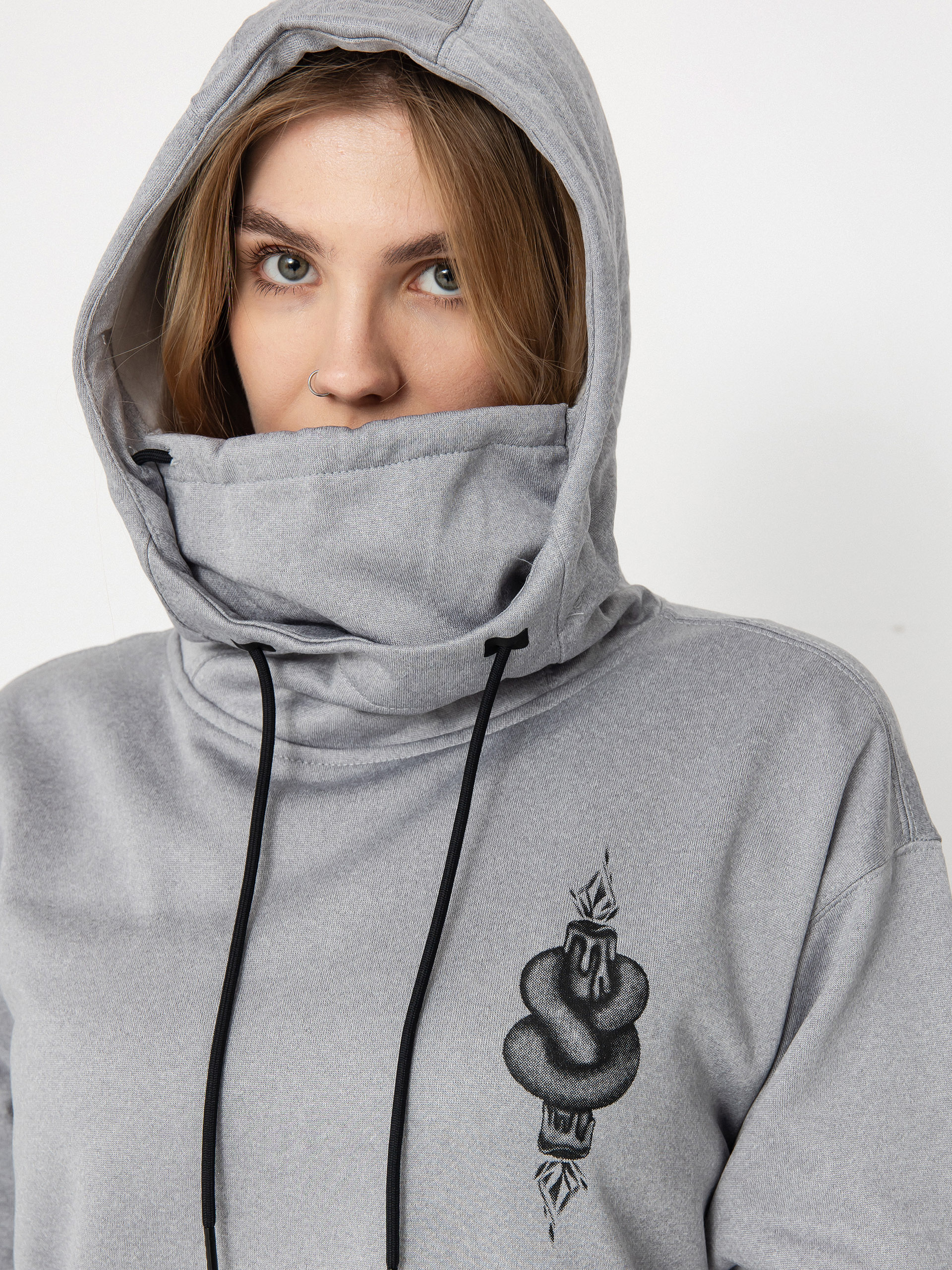 Pentru femei Hanorac termic Volcom Riding Hydro HD (heather grey)