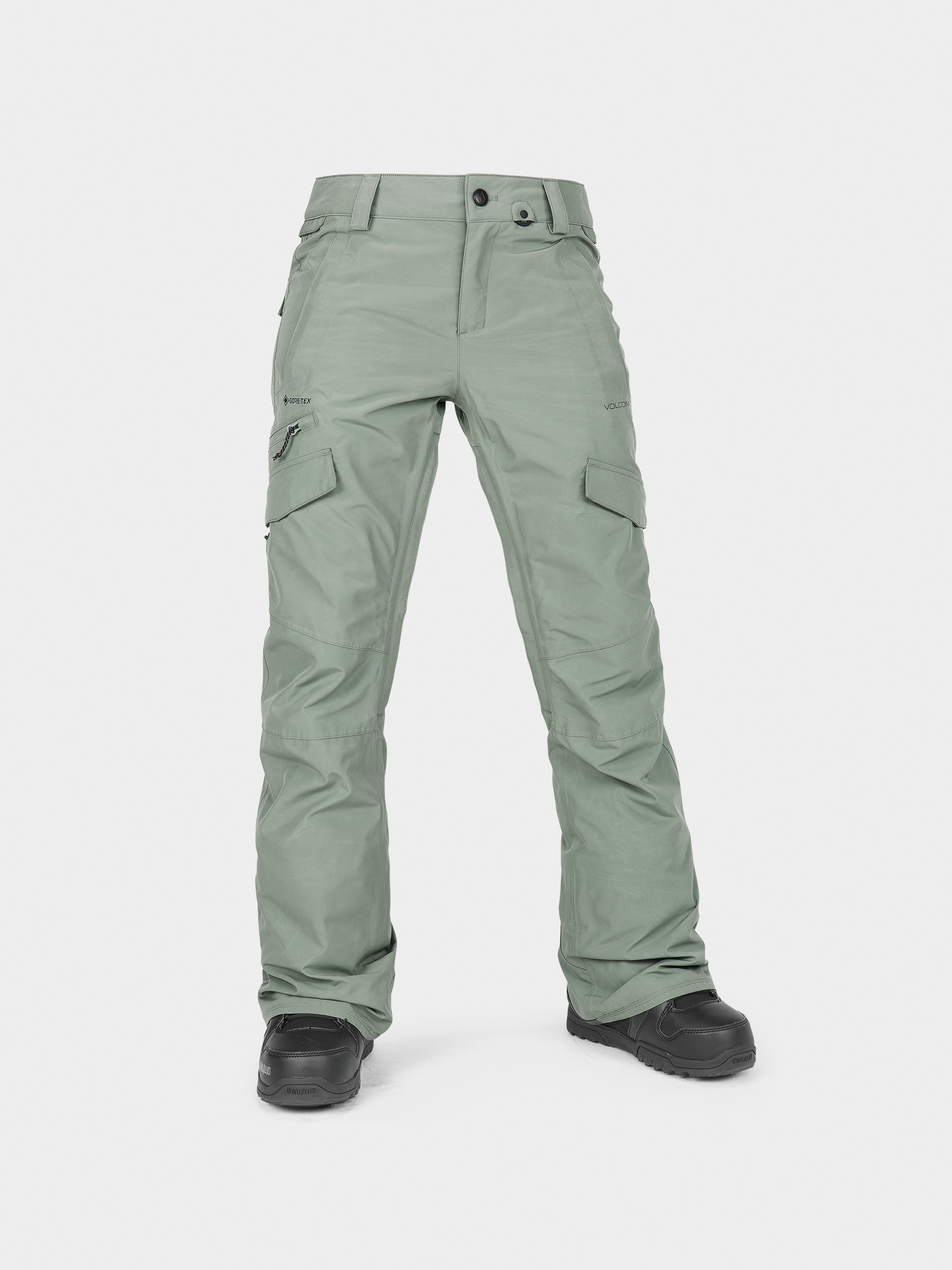 Pantaloni pentru snowboard Volcom Aston Gore Tex Wmn (lichen green)