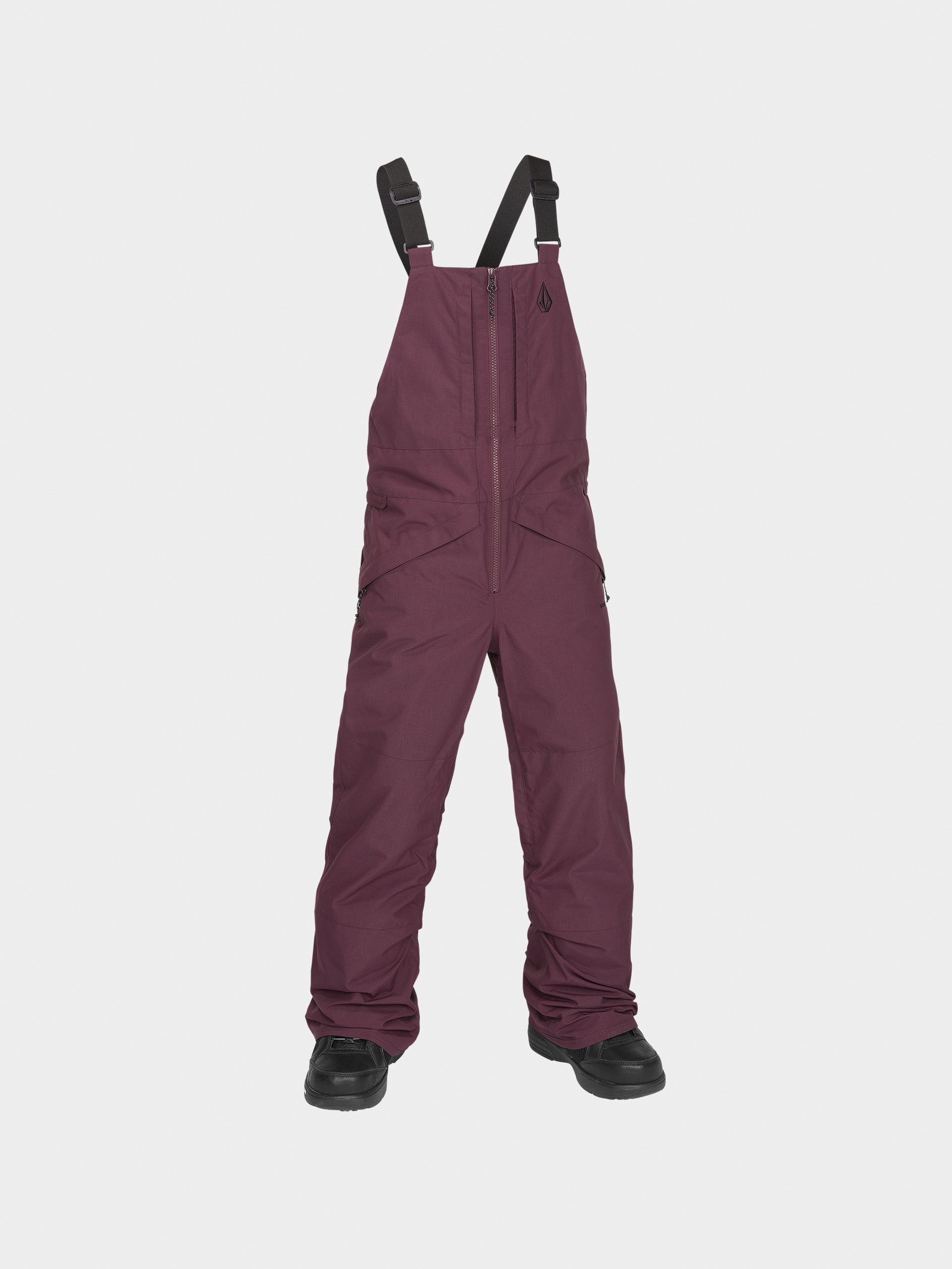 Pantaloni pentru snowboard Volcom Barkley Ins Bib Overall JR (burgundy)