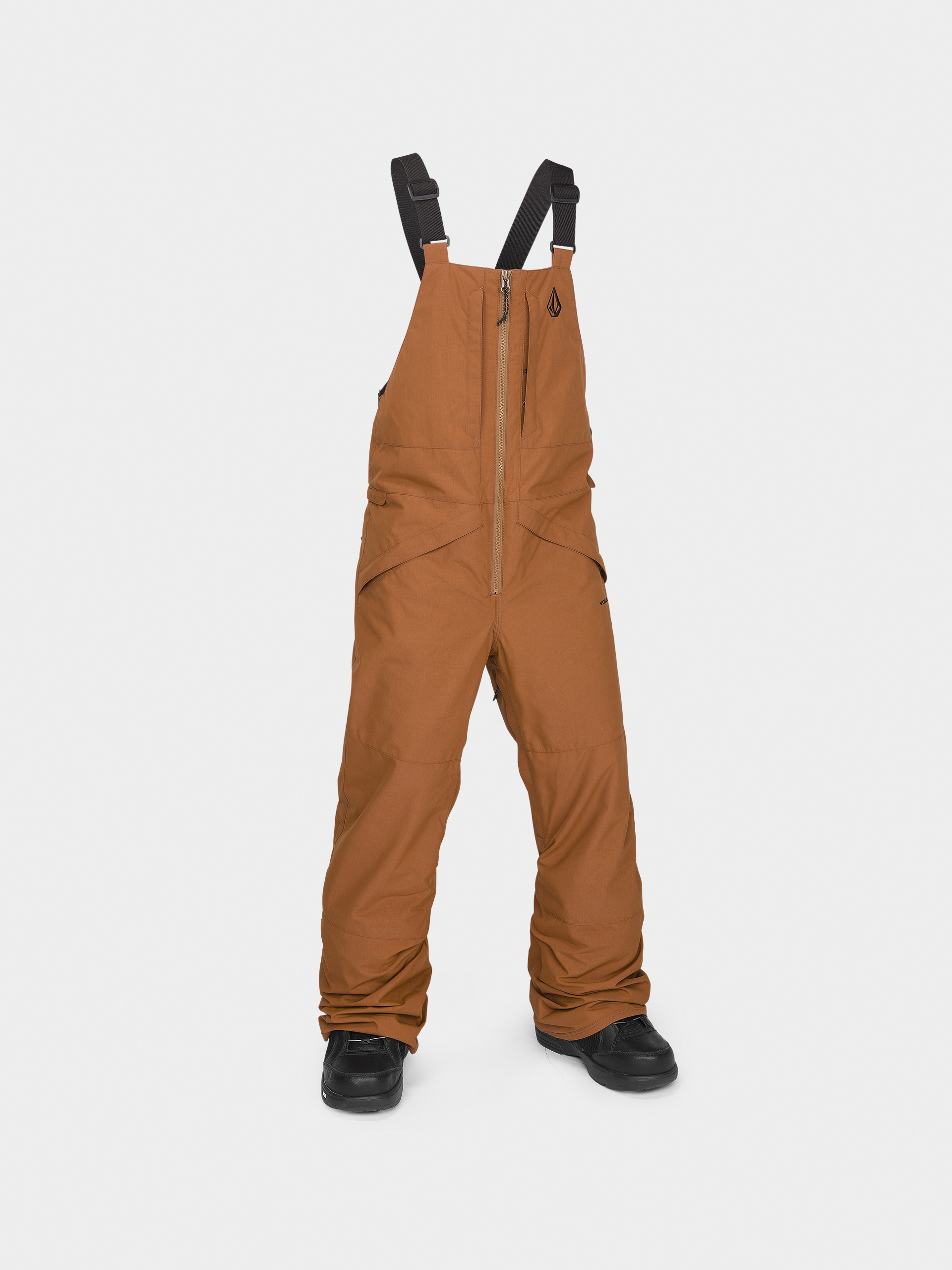 Pantaloni pentru snowboard Volcom Barkley Ins Bib Overall JR (caramel)