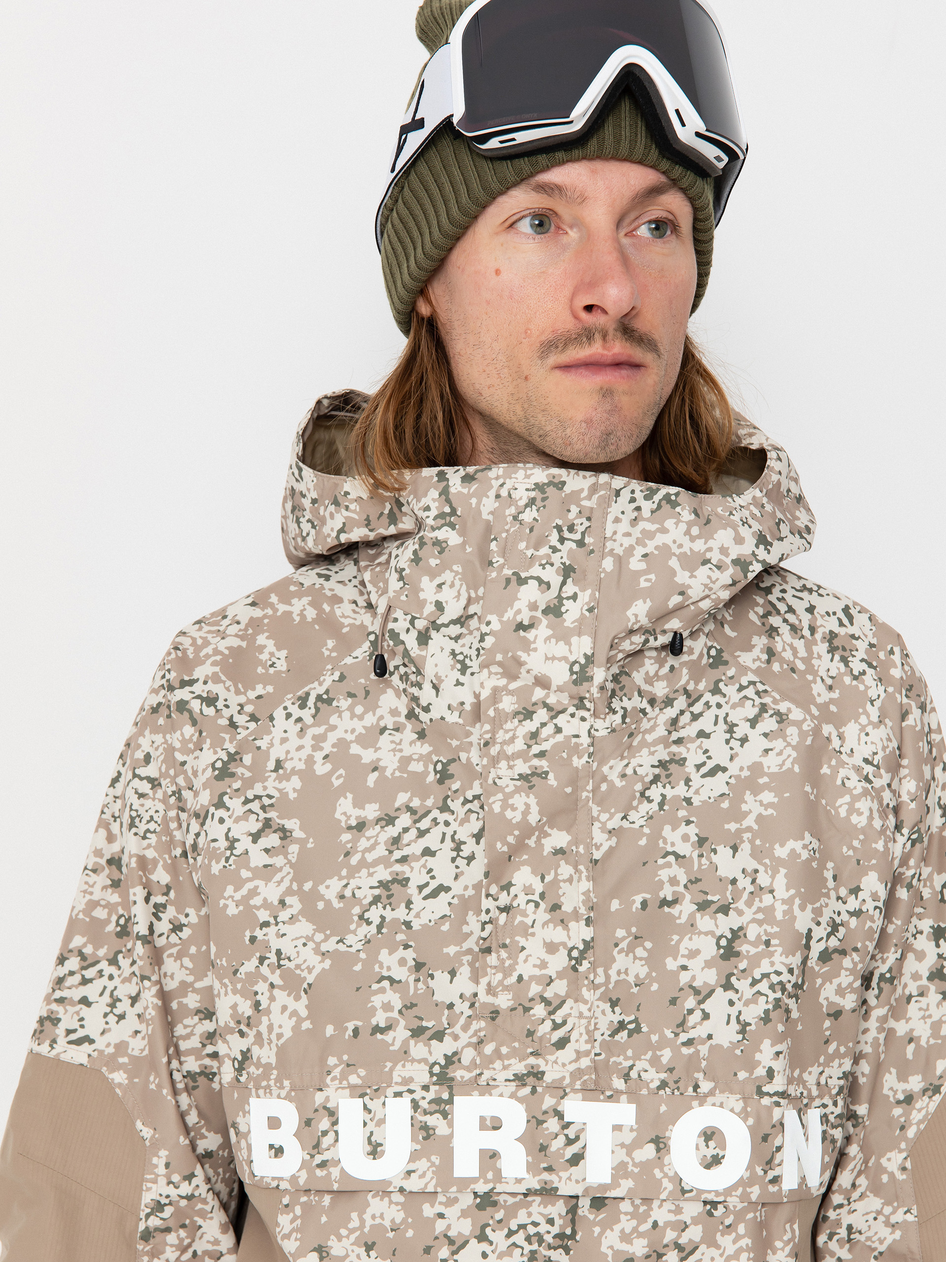 Pentru bărbați Geacă de snowboard Burton Frostner Anorak (snowfall camo/summit taupe)