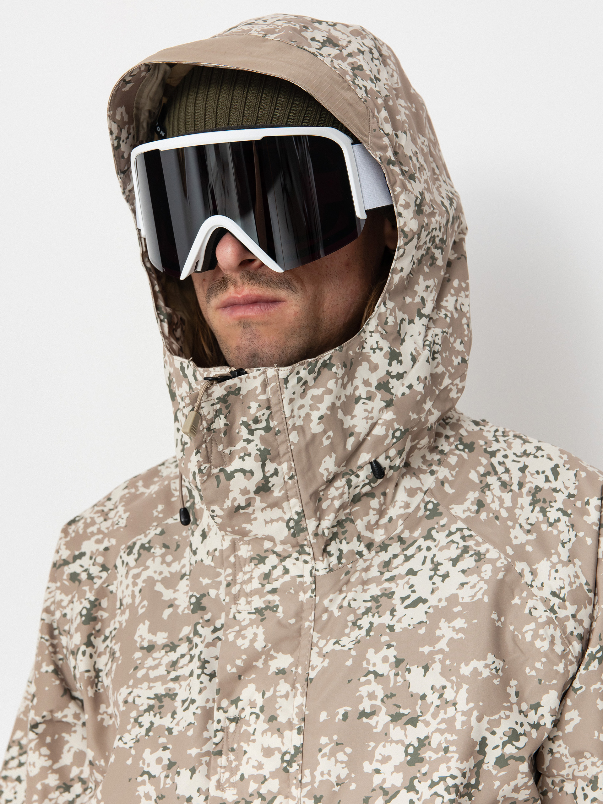 Pentru bărbați Geacă de snowboard Burton Frostner Anorak (snowfall camo/summit taupe)