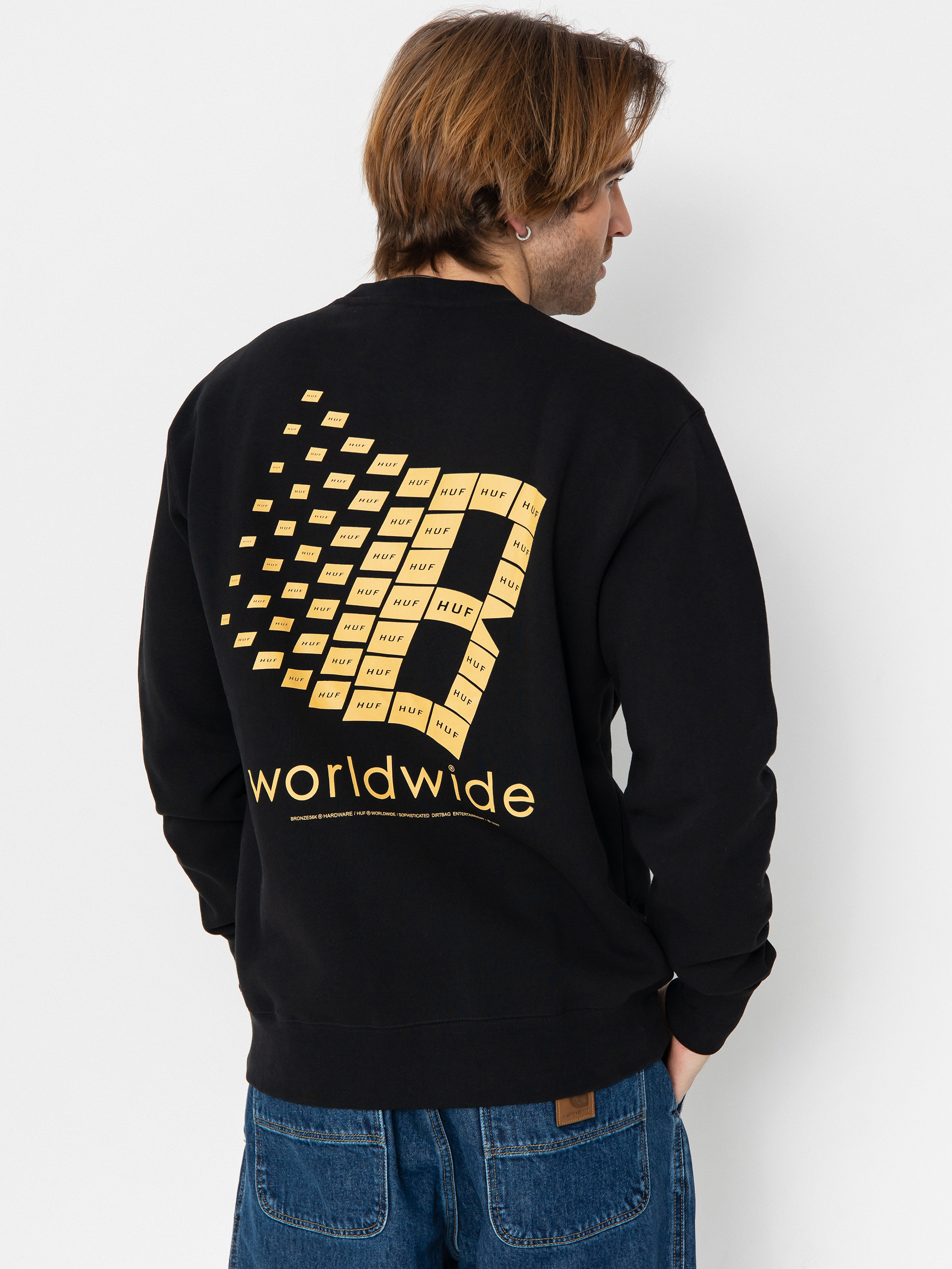 Hanorac HUF X Bronze Worldwide Crewneck (black)