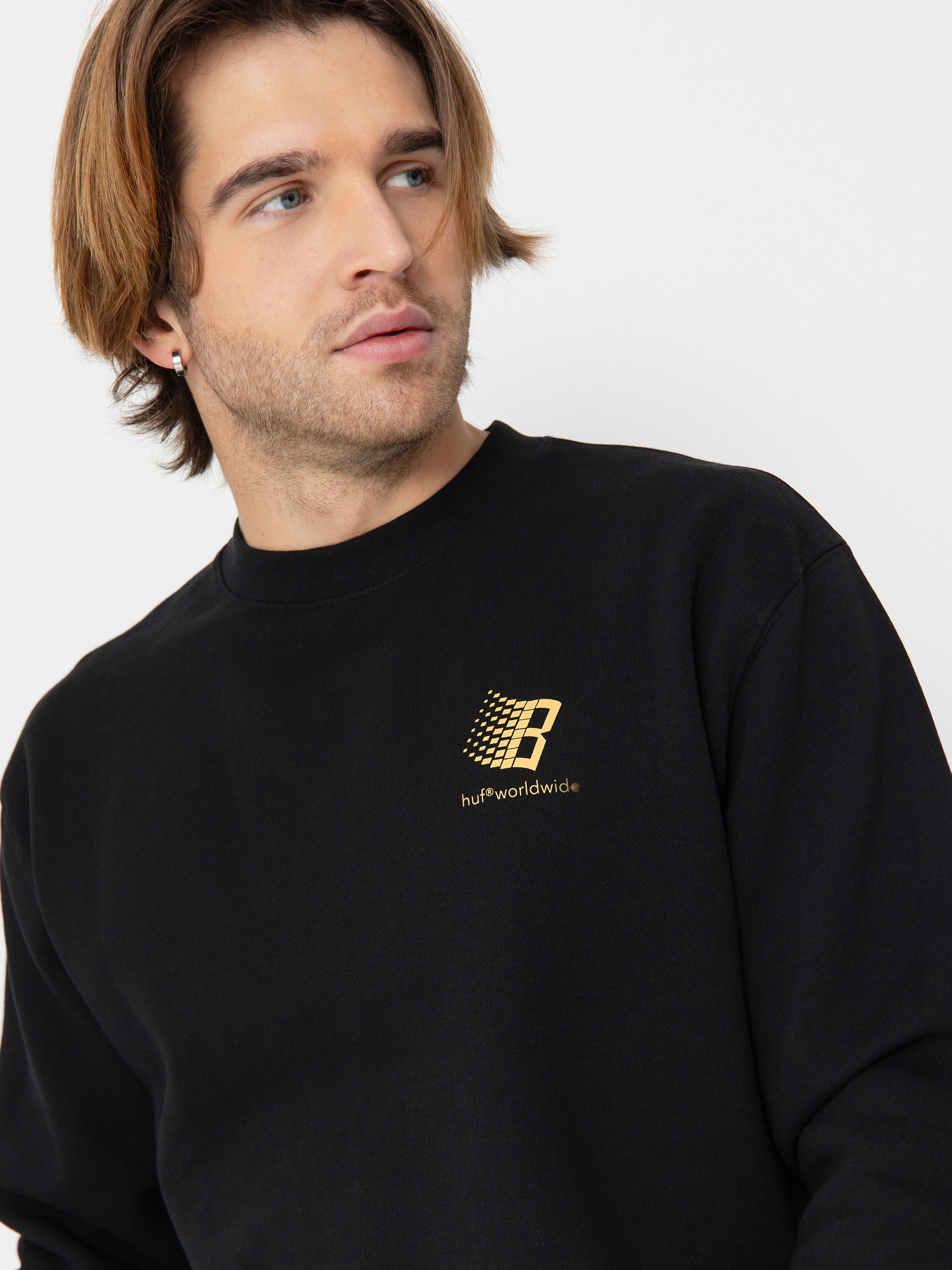Hanorac HUF X Bronze Worldwide Crewneck (black)