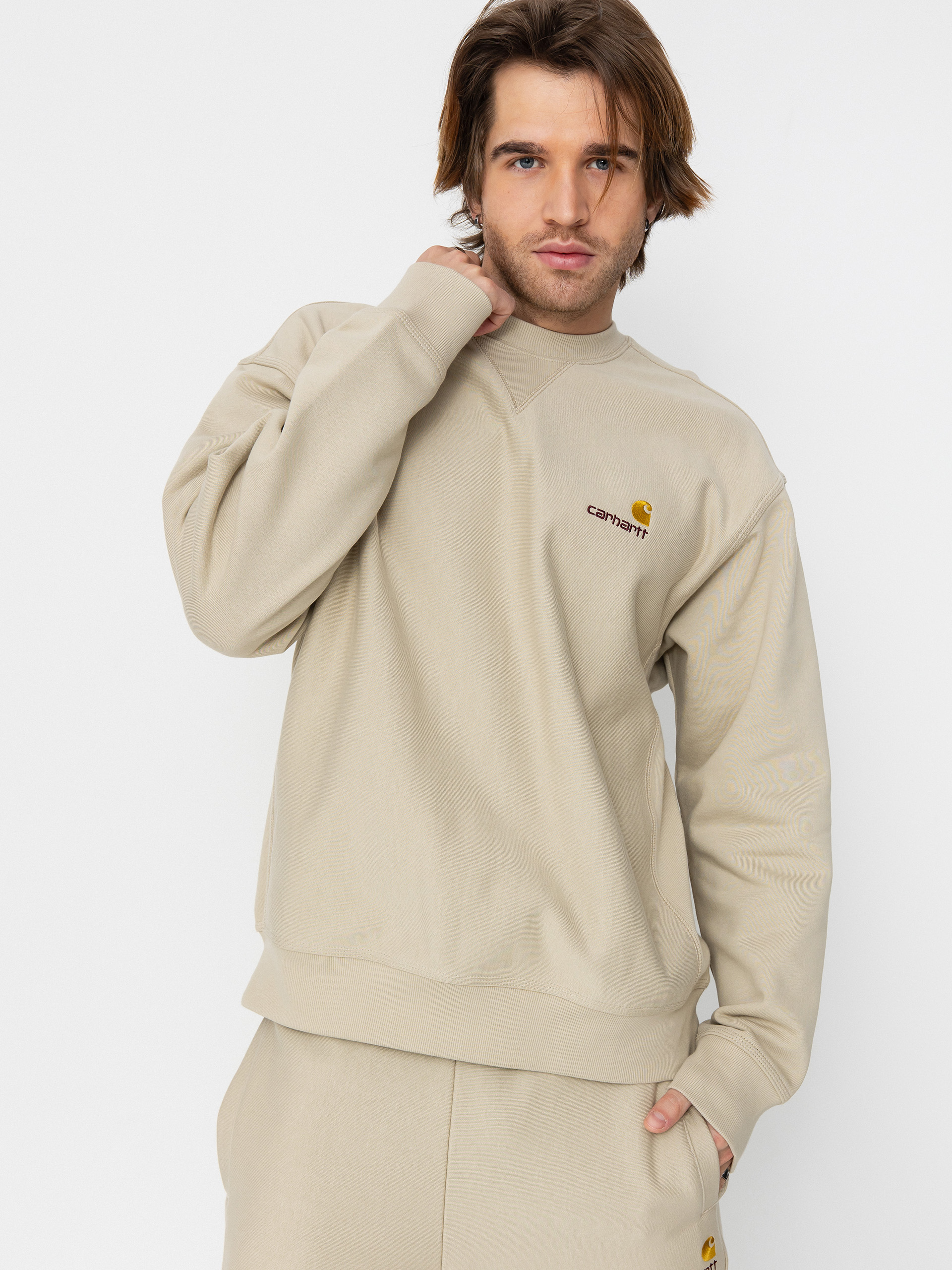 Hanorac Carhartt WIP American Script (fleur de sel)