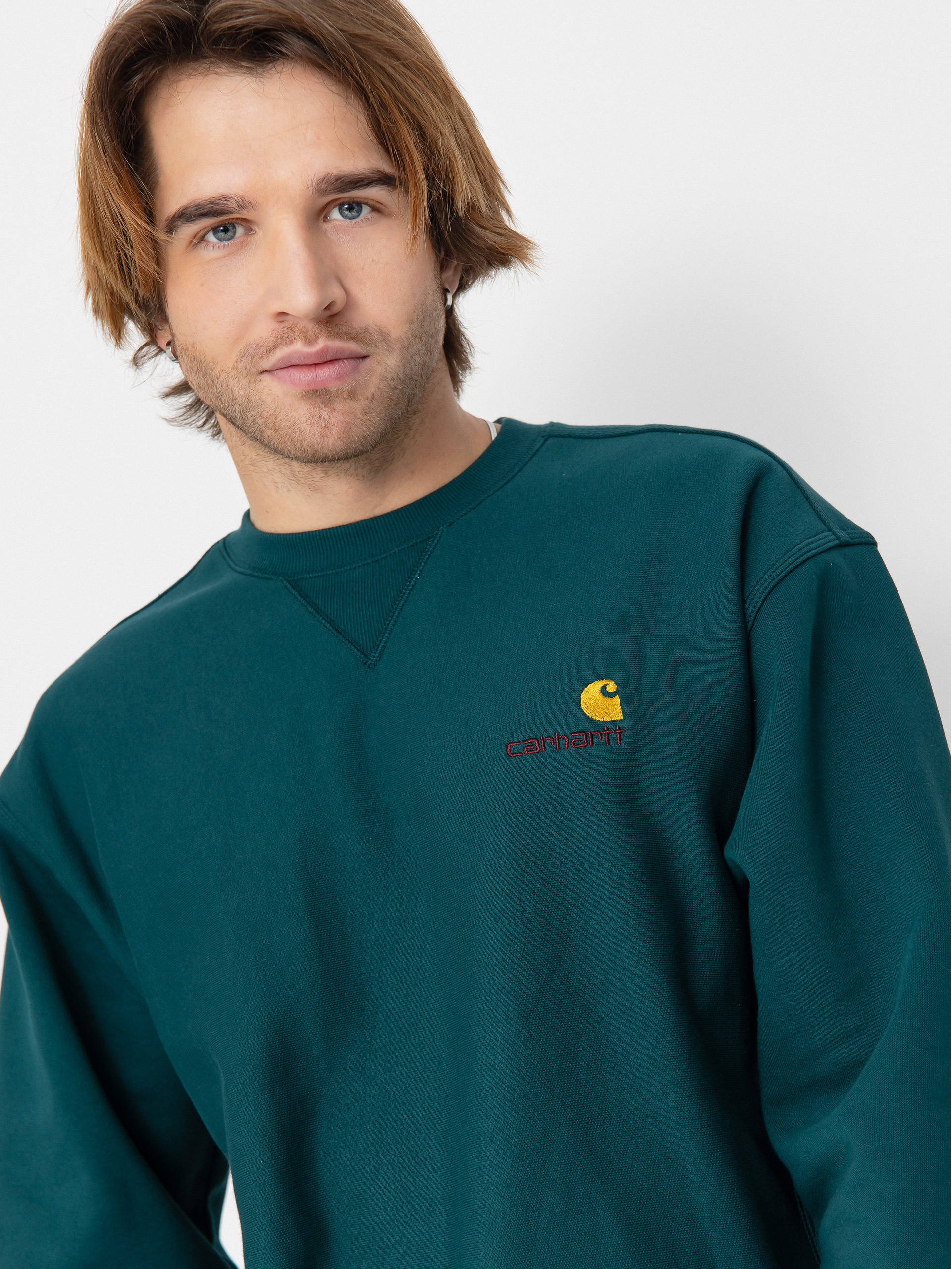 Hanorac Carhartt WIP American Script (malachite)