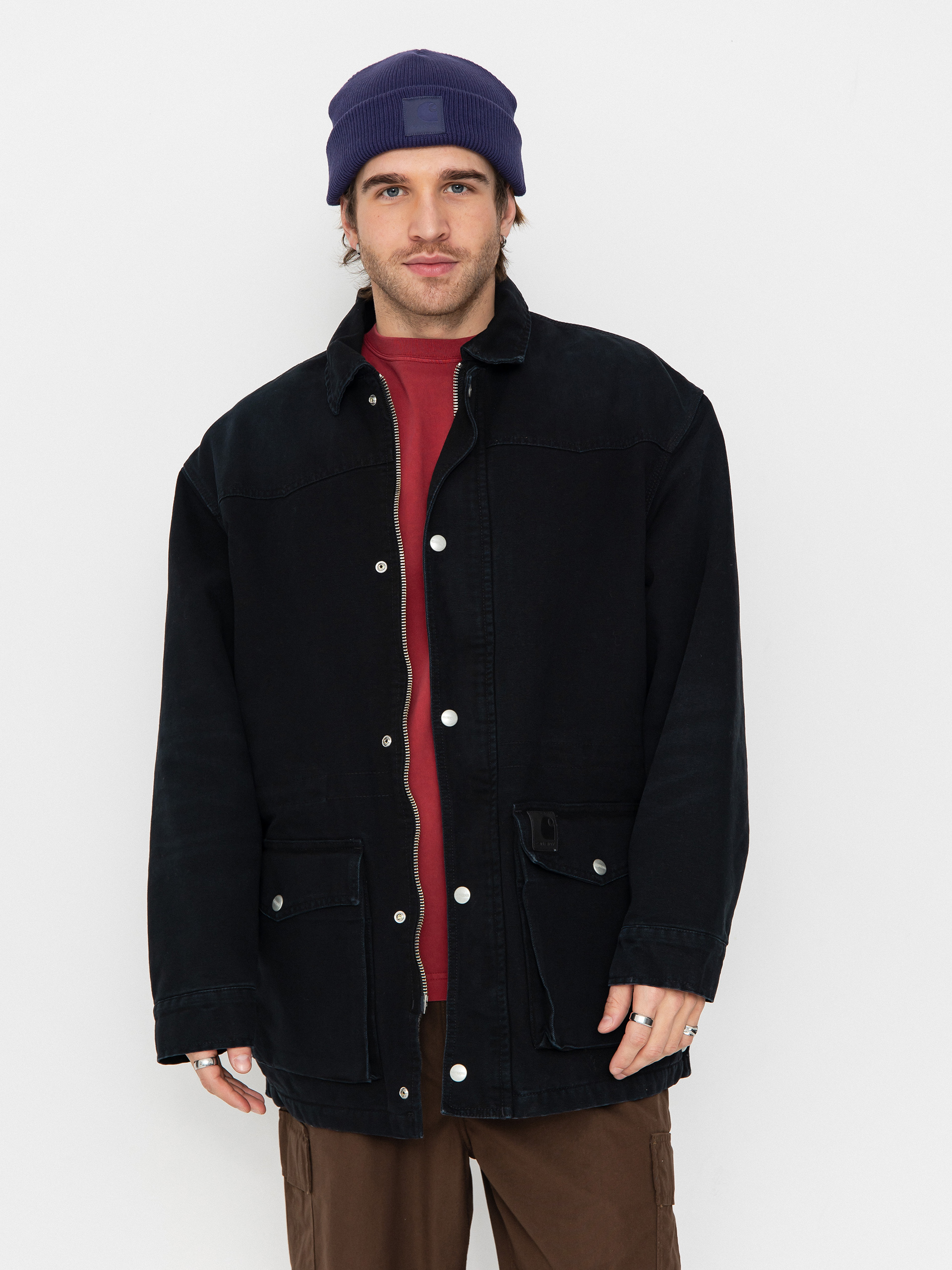 Geacă Carhartt WIP OG Santa Fe Coat (black/black)