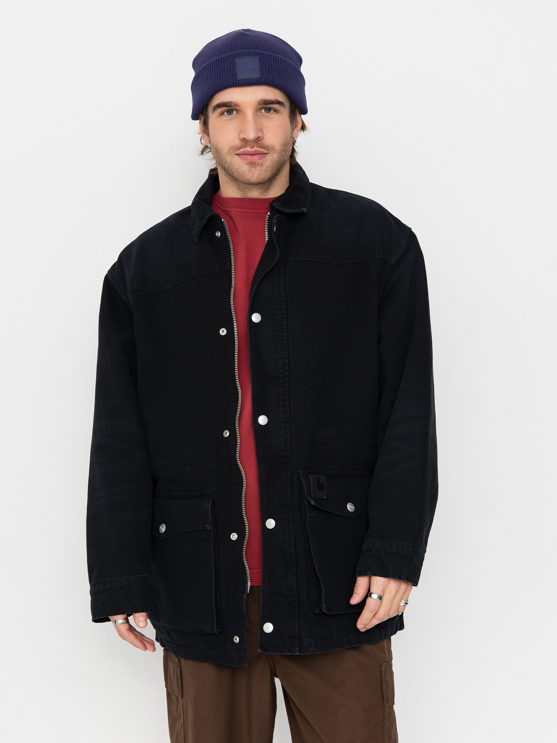 Geacu0103 Carhartt WIP OG Santa Fe Coat (black/black)