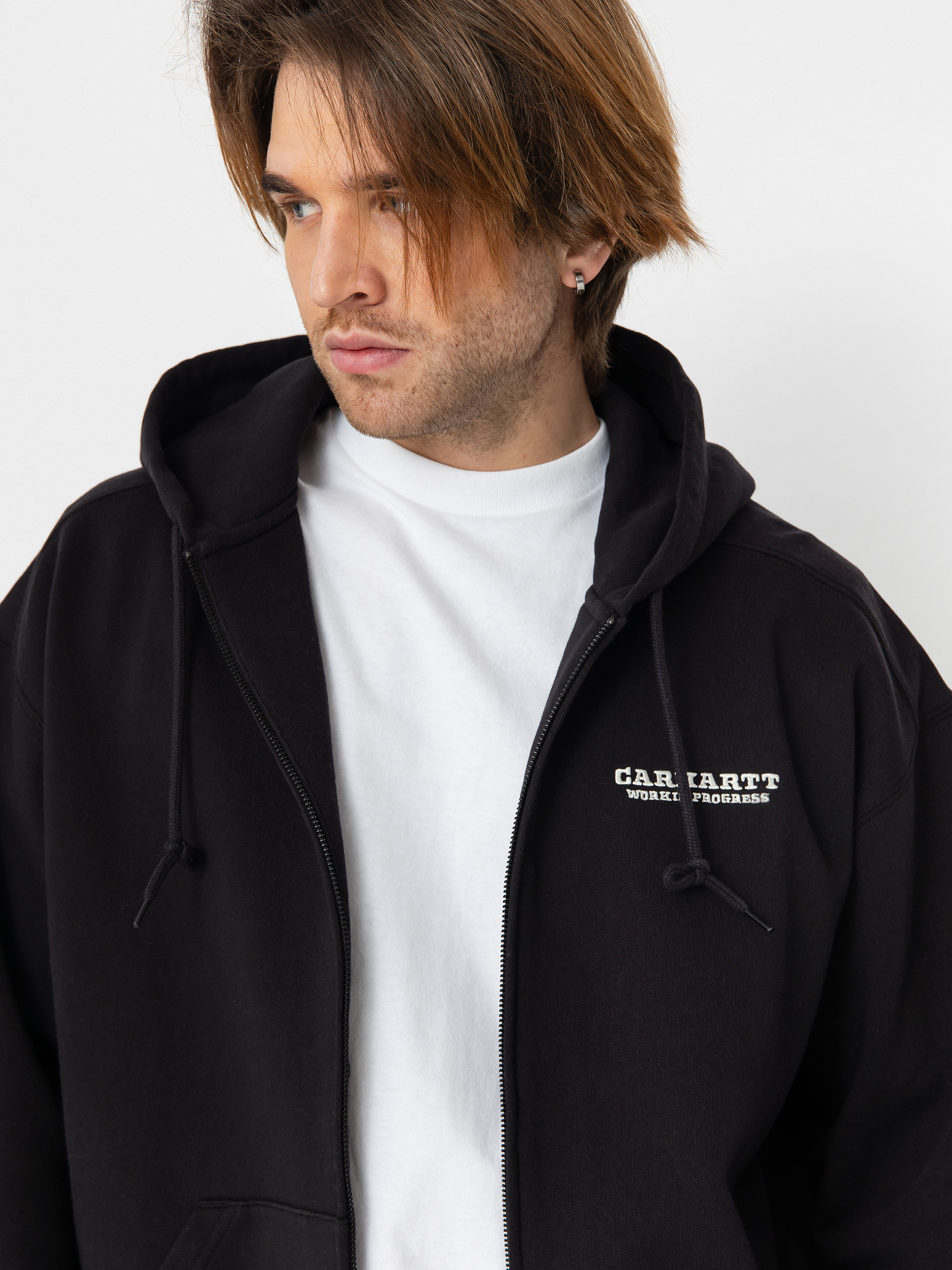 Hanorac cu glugă Carhartt WIP Runaway ZHD (black/wax)