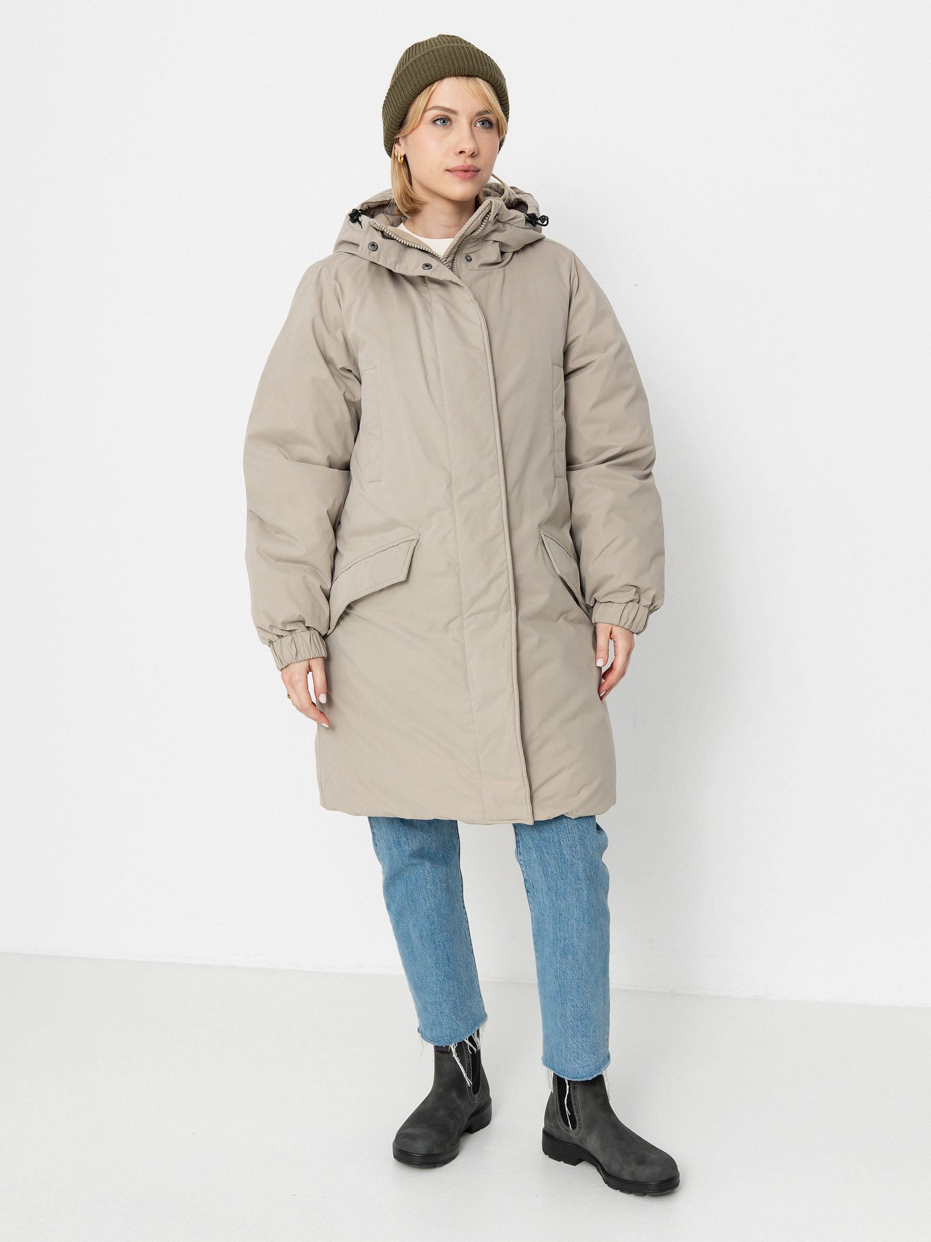 Geacu0103 Volcom Sleepi Puff Up Parka Wmn (light khaki)