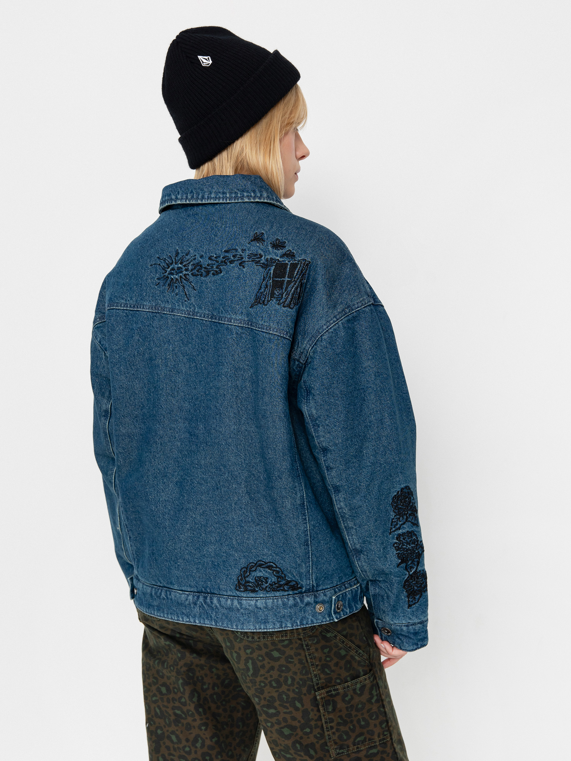 Geacă Volcom Fa Keutchi Denim Wmn (vmi-vintage marbled indigo)