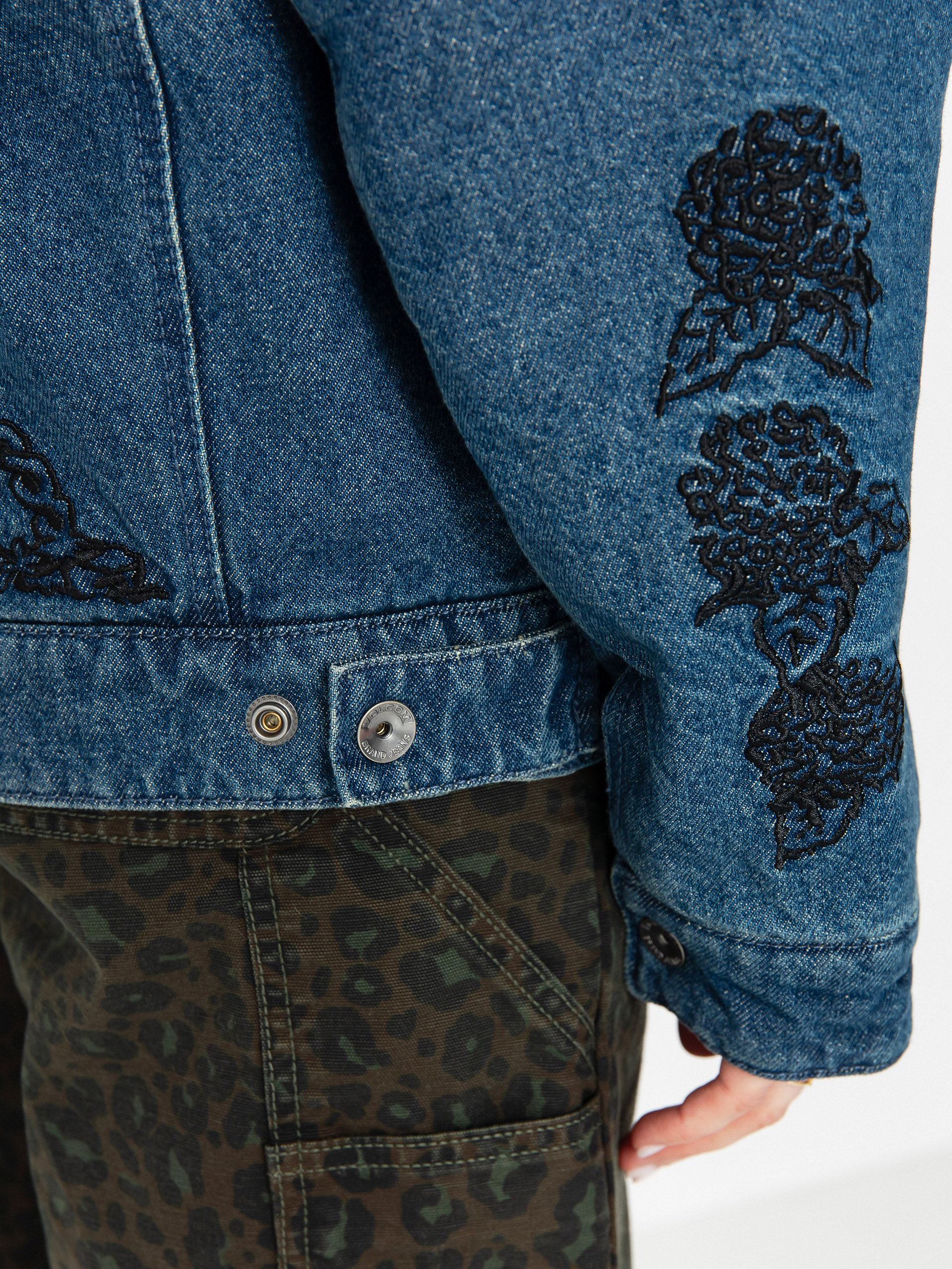 Geacă Volcom Fa Keutchi Denim Wmn (vmi-vintage marbled indigo)