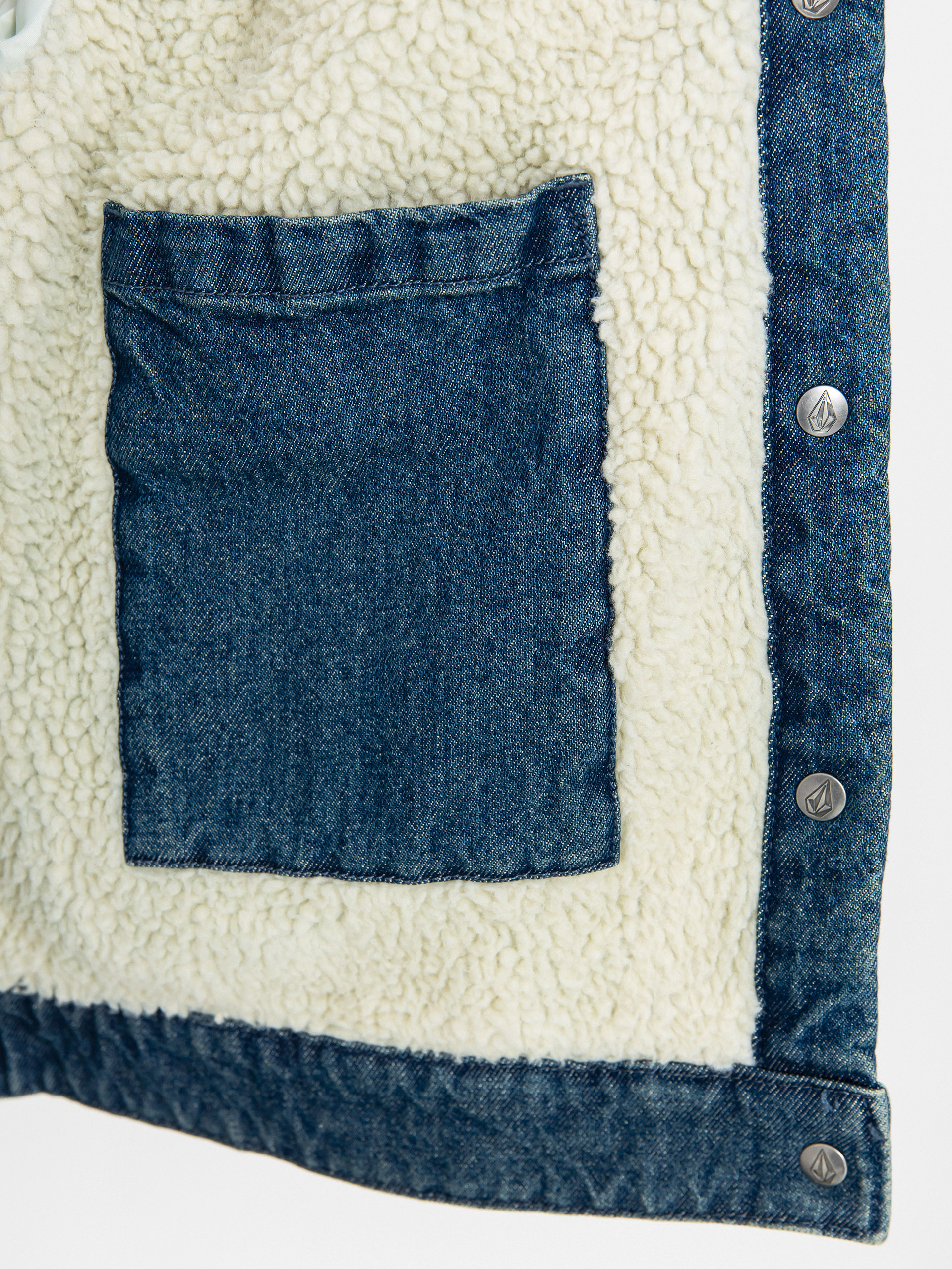 Geacă Volcom Fa Keutchi Denim Wmn (vmi-vintage marbled indigo)