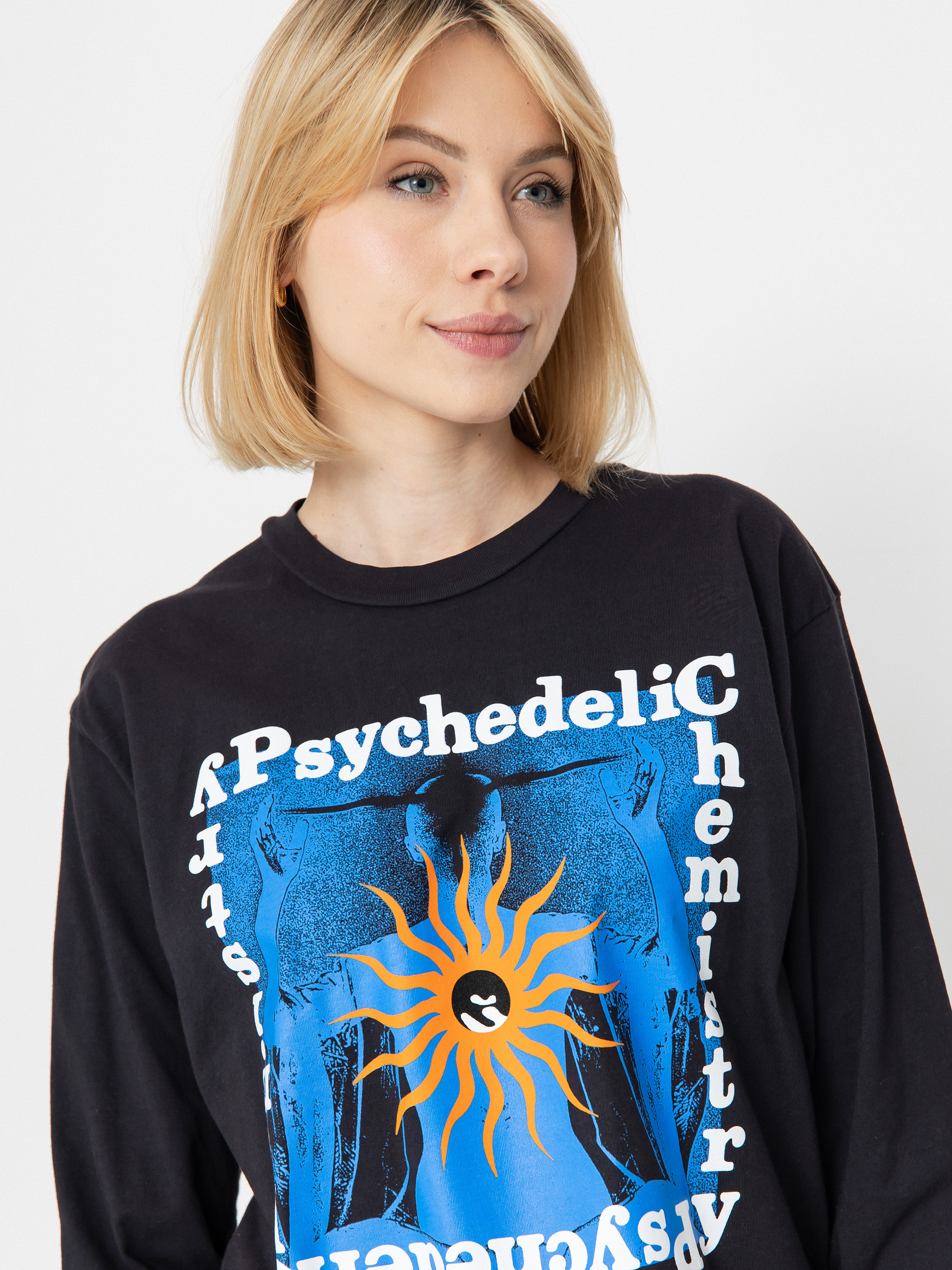 Longsleeve OBEY Psychedelic Chemistry Wmn (pigment black)