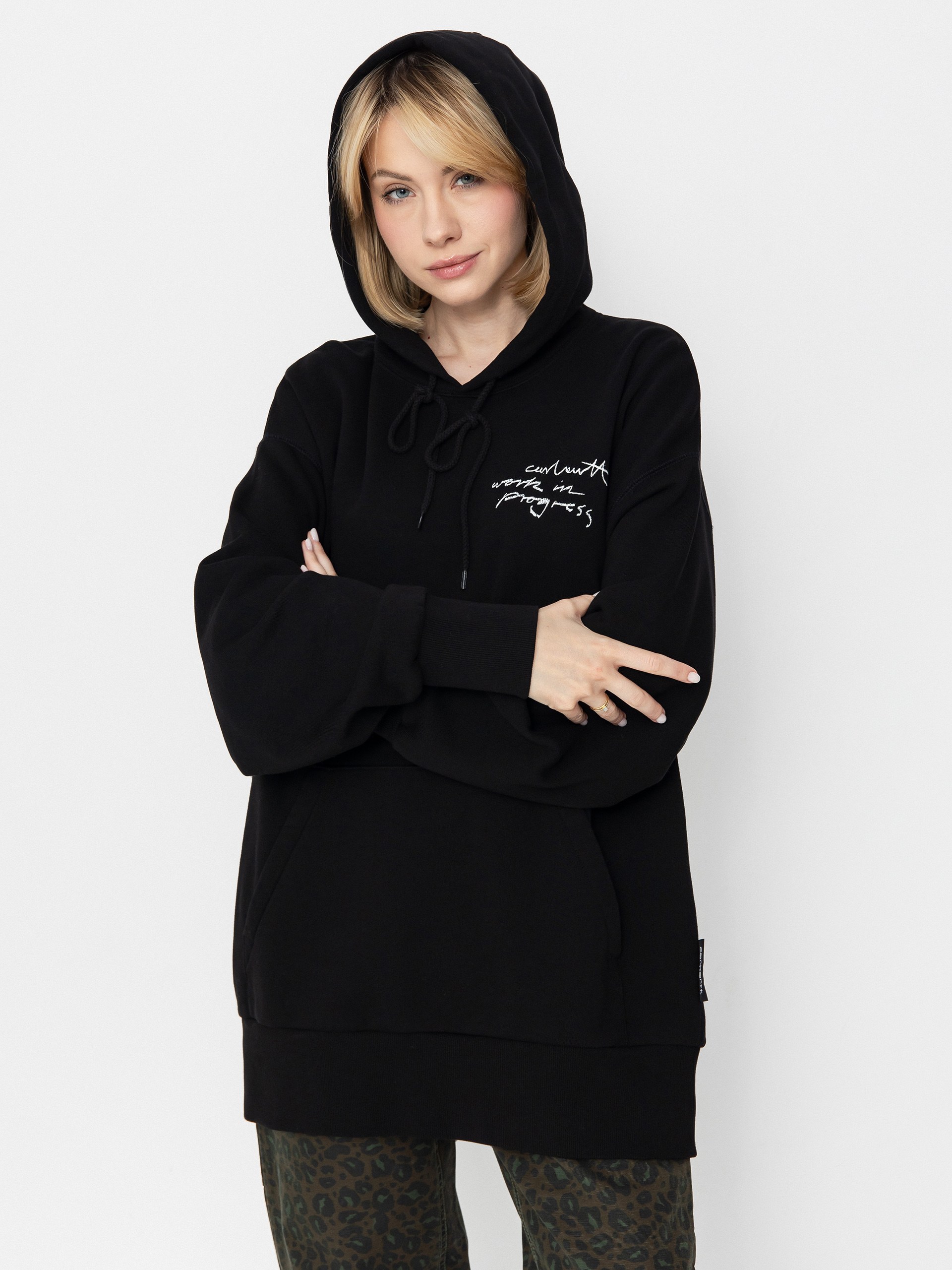 Hanorac cu glugă Carhartt WIP Lips HD Wmn (black)