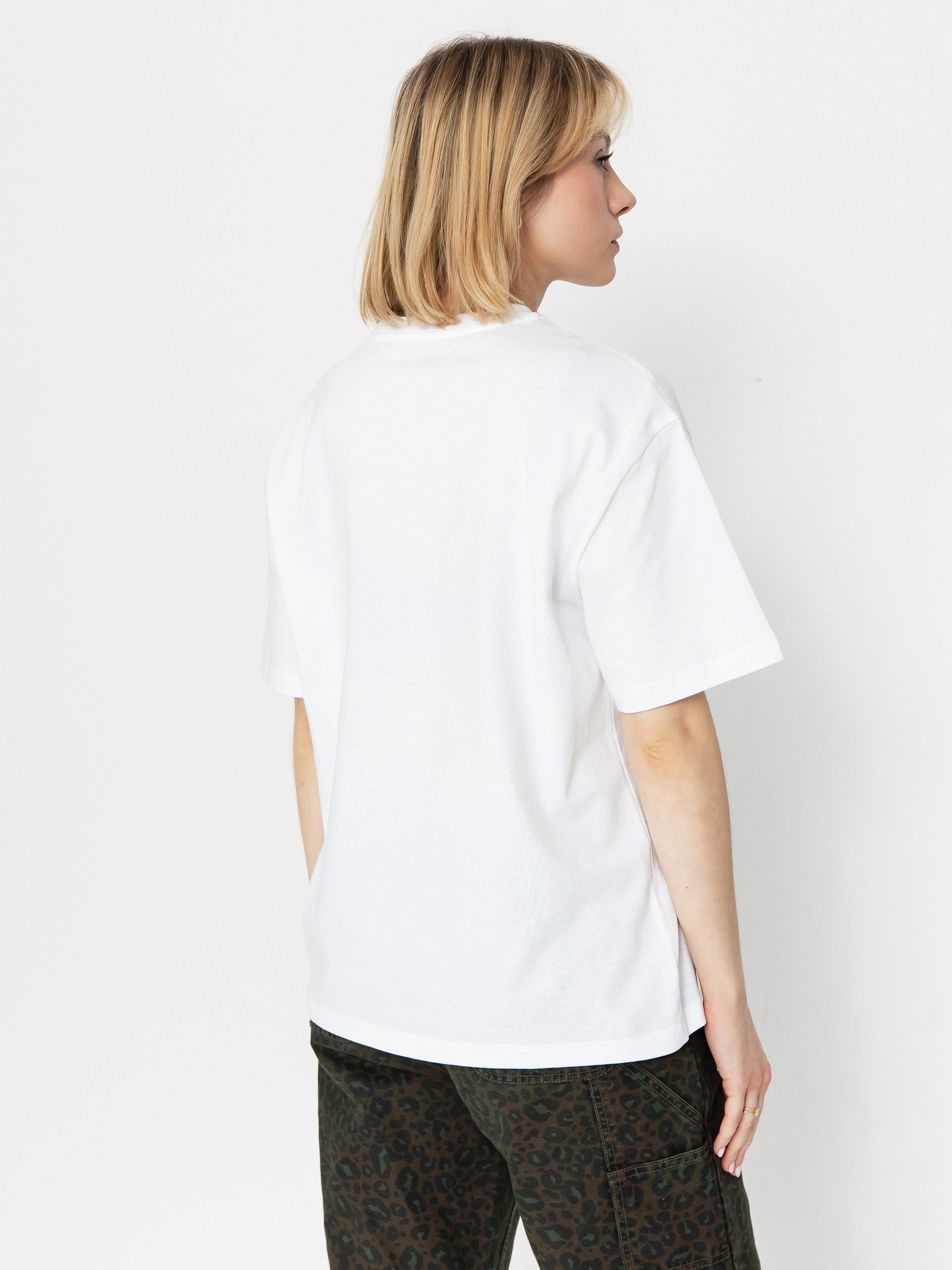 Tricou Carhartt WIP Rivet Script Wmn (white/silver)