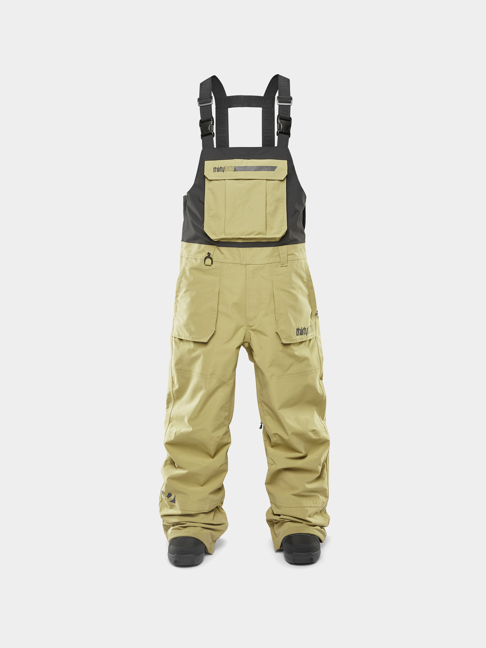 Pantaloni pentru snowboard ThirtyTwo Basement Bib (khaki)