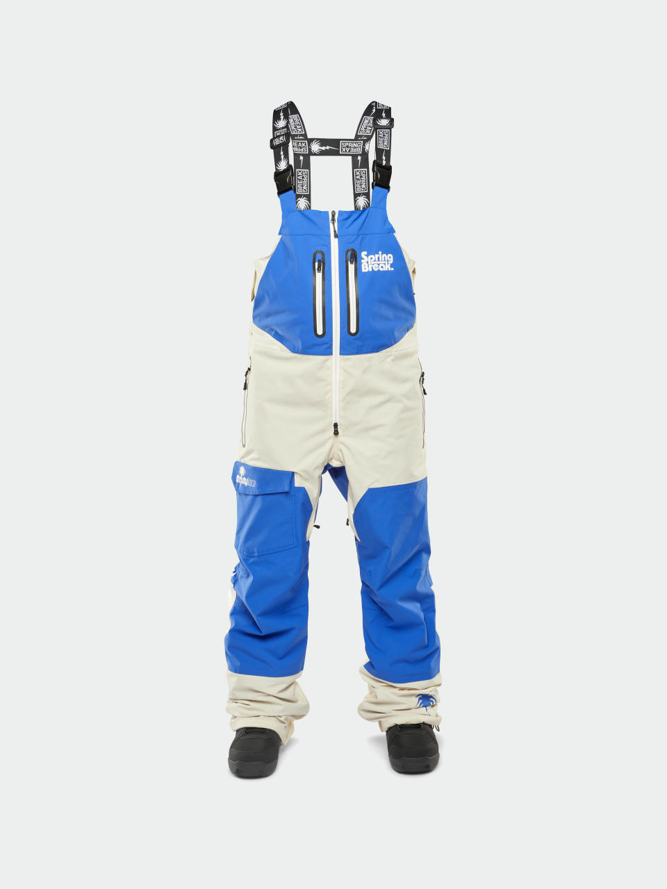 Pentru bărbați Pantaloni pentru snowboard ThirtyTwo Springbreak Bib (blue)