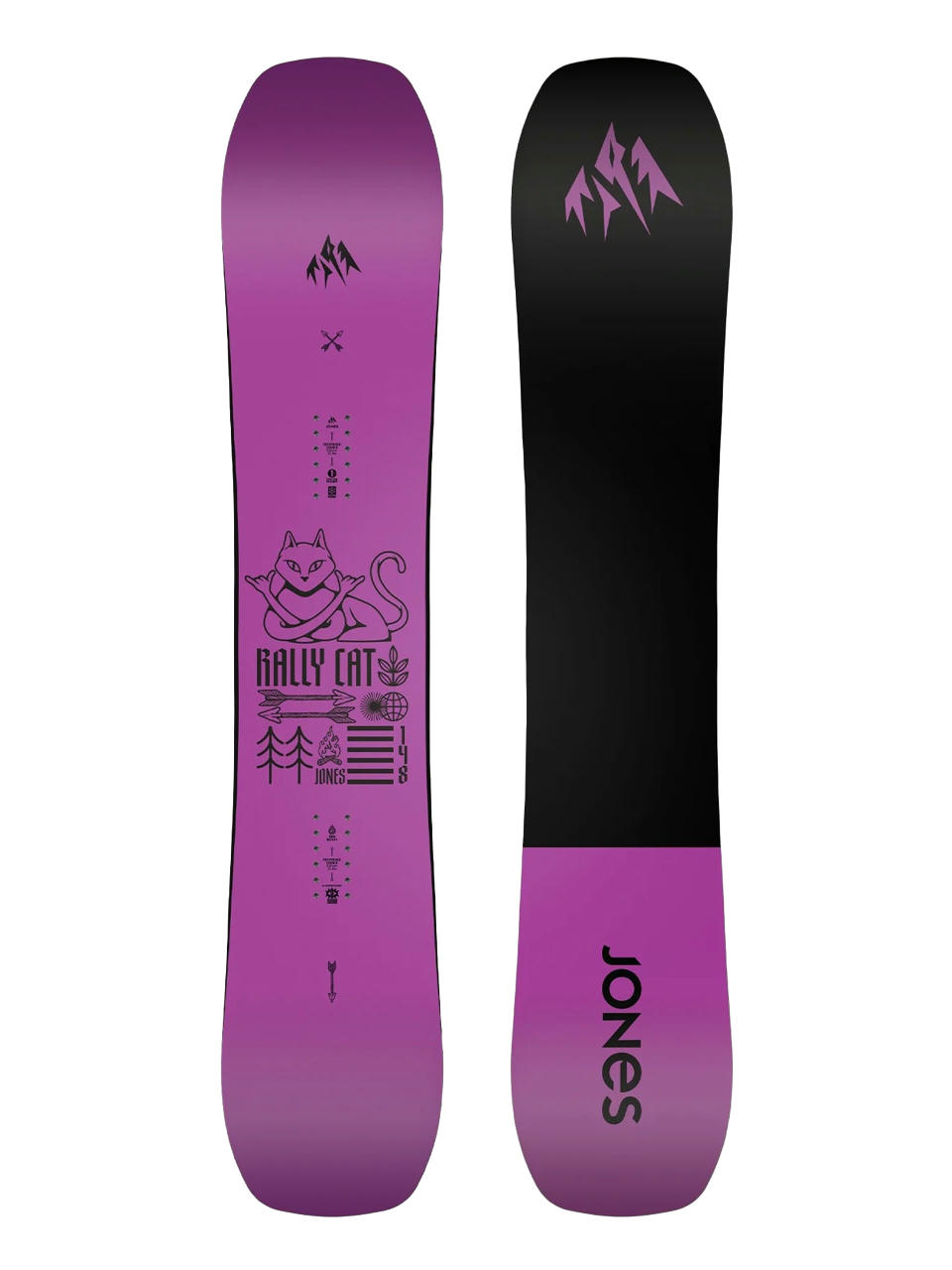 Pentru femei Snowboard Jones Snowboards Rally Cat (black/pink)