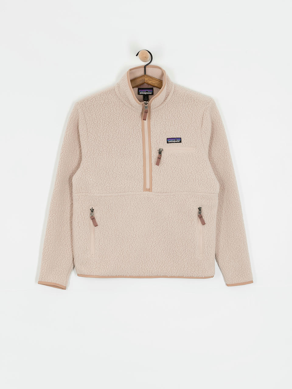 Pentru femei Hanorac din fleece Patagonia Retro Pile Marsupial (shroom taupe)