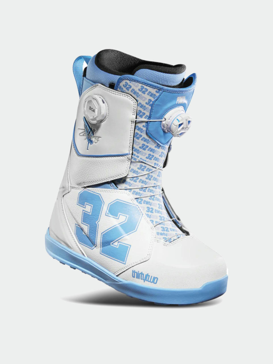 Pentru bărbați Încălțăminte pentru snowboard ThirtyTwo Lashed Double Boa Powell (white/blue)