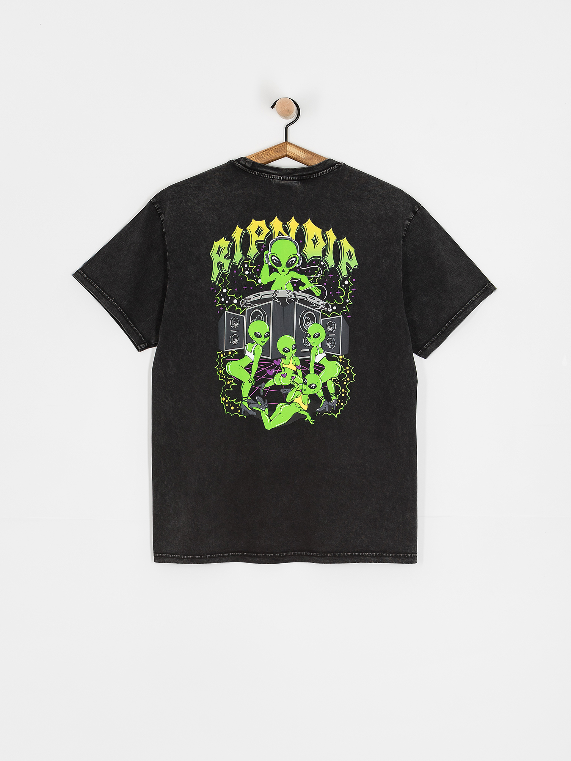 Tricou RipNDip Galactic Dance Floor (black mineral wash)