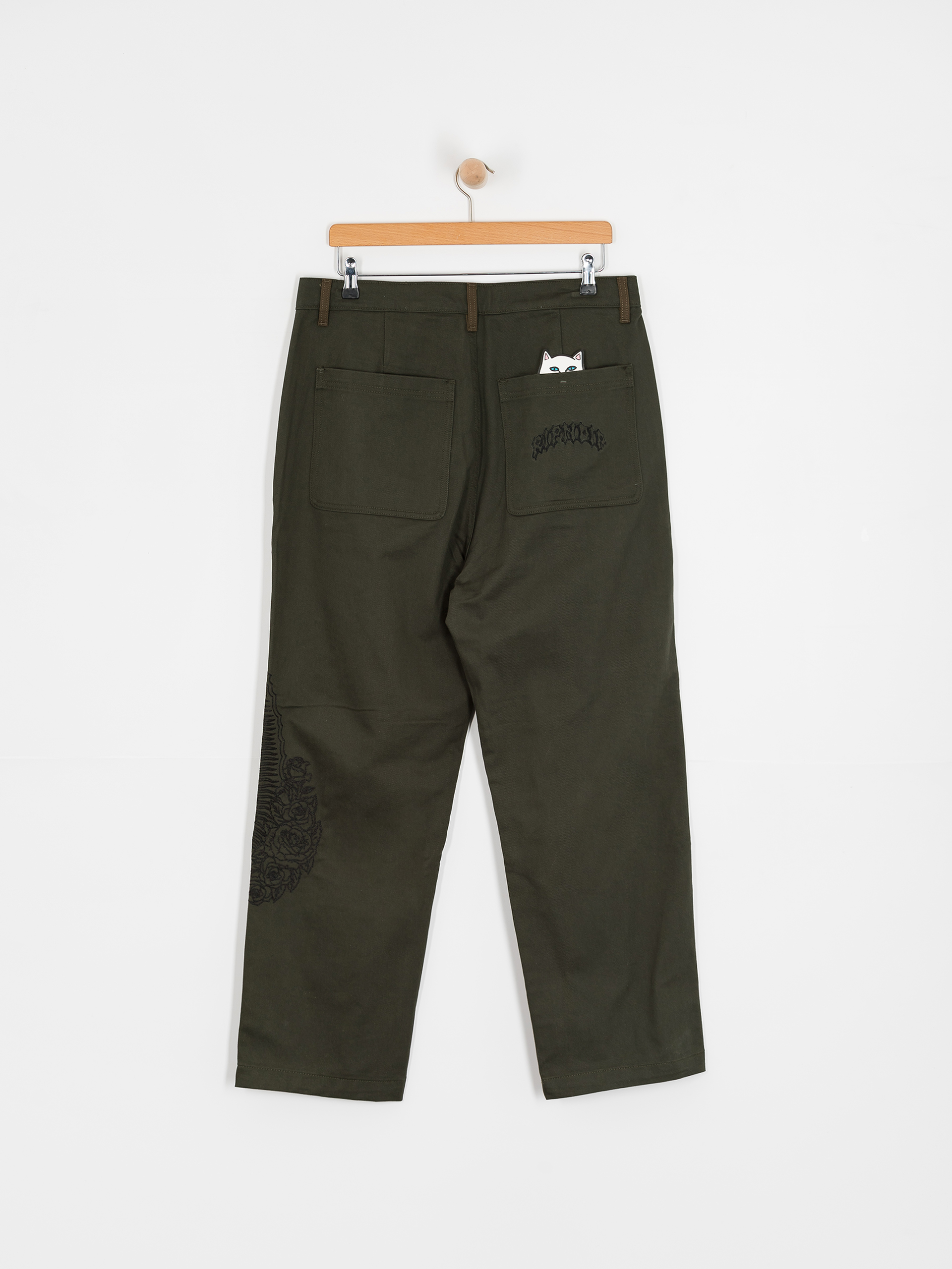 Pantaloni RipNDip Mother Nerm Twill (dark olive)