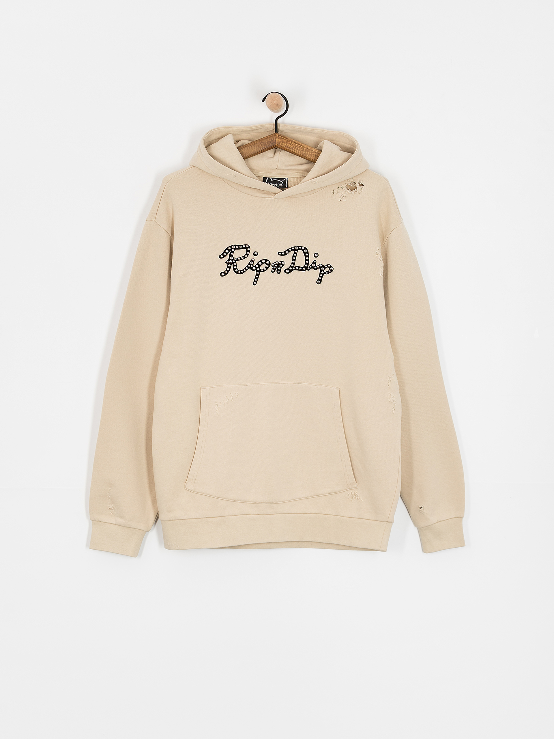 Hanorac cu glugă RipNDip Script HD (khaki)