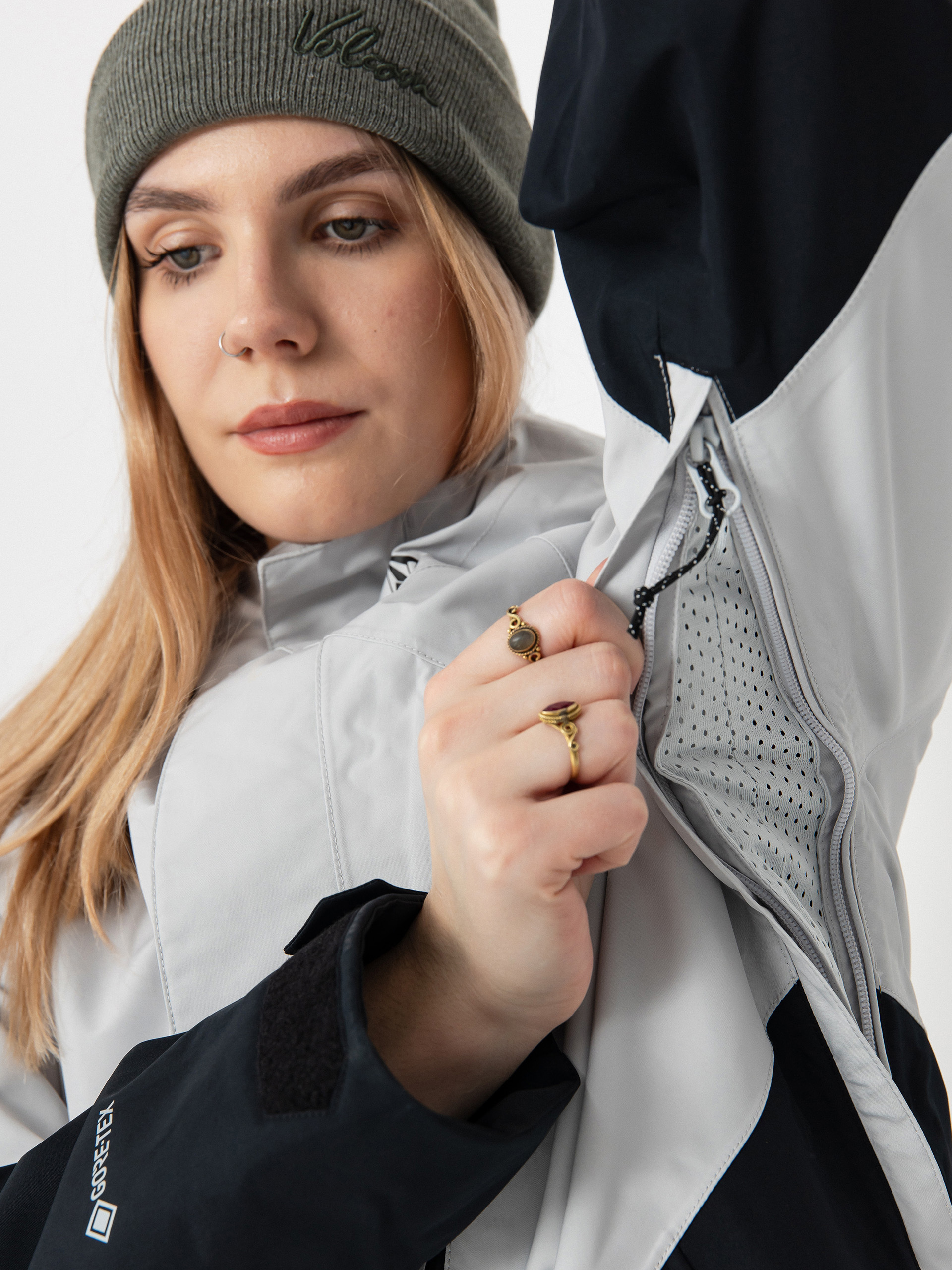 Pentru femei Geacă de snowboard Volcom V.Co Aris Ins Gore (cloud grey)