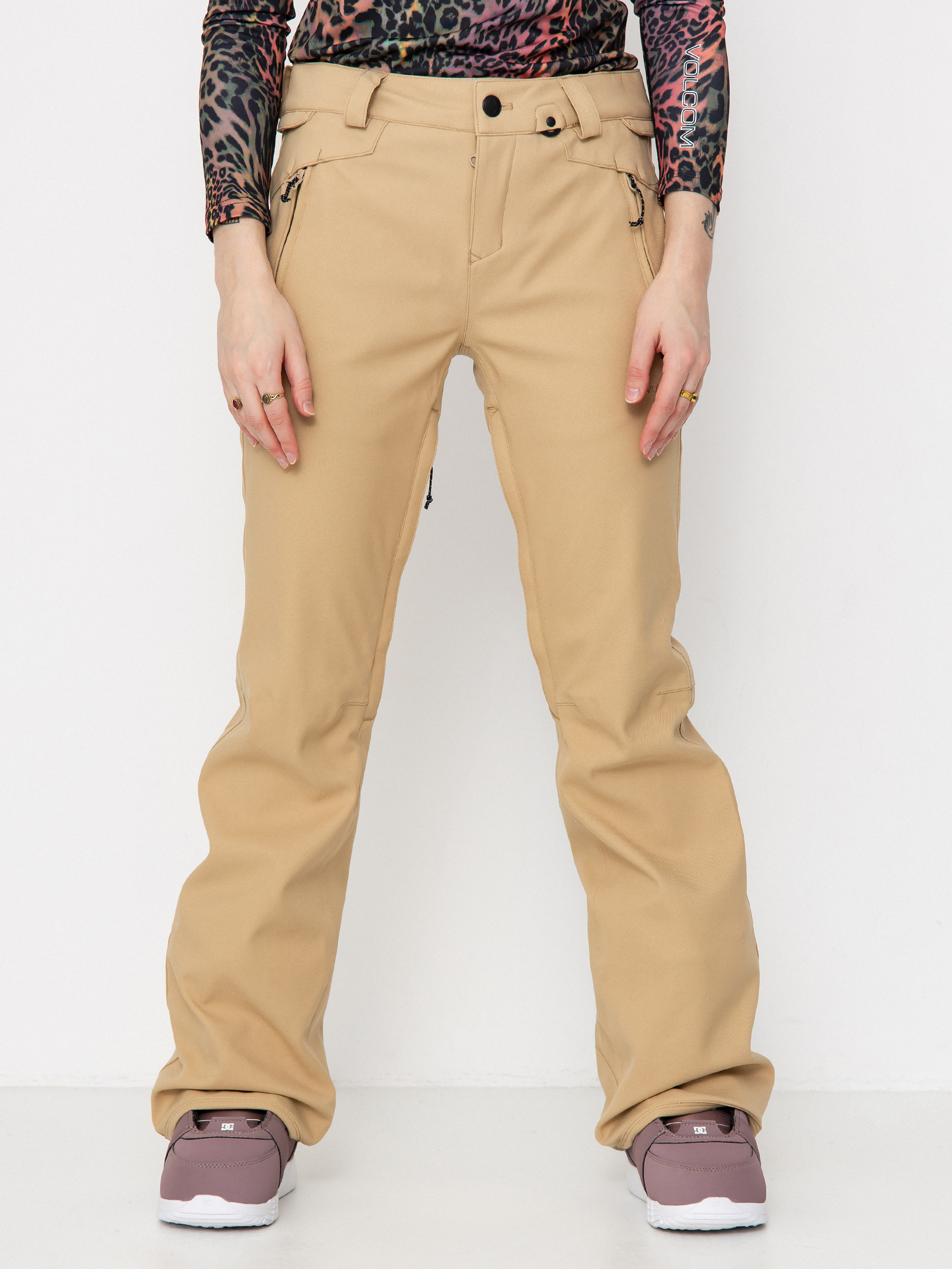 Pantaloni pentru snowboard Volcom Genus Stretch Wmn (sand)