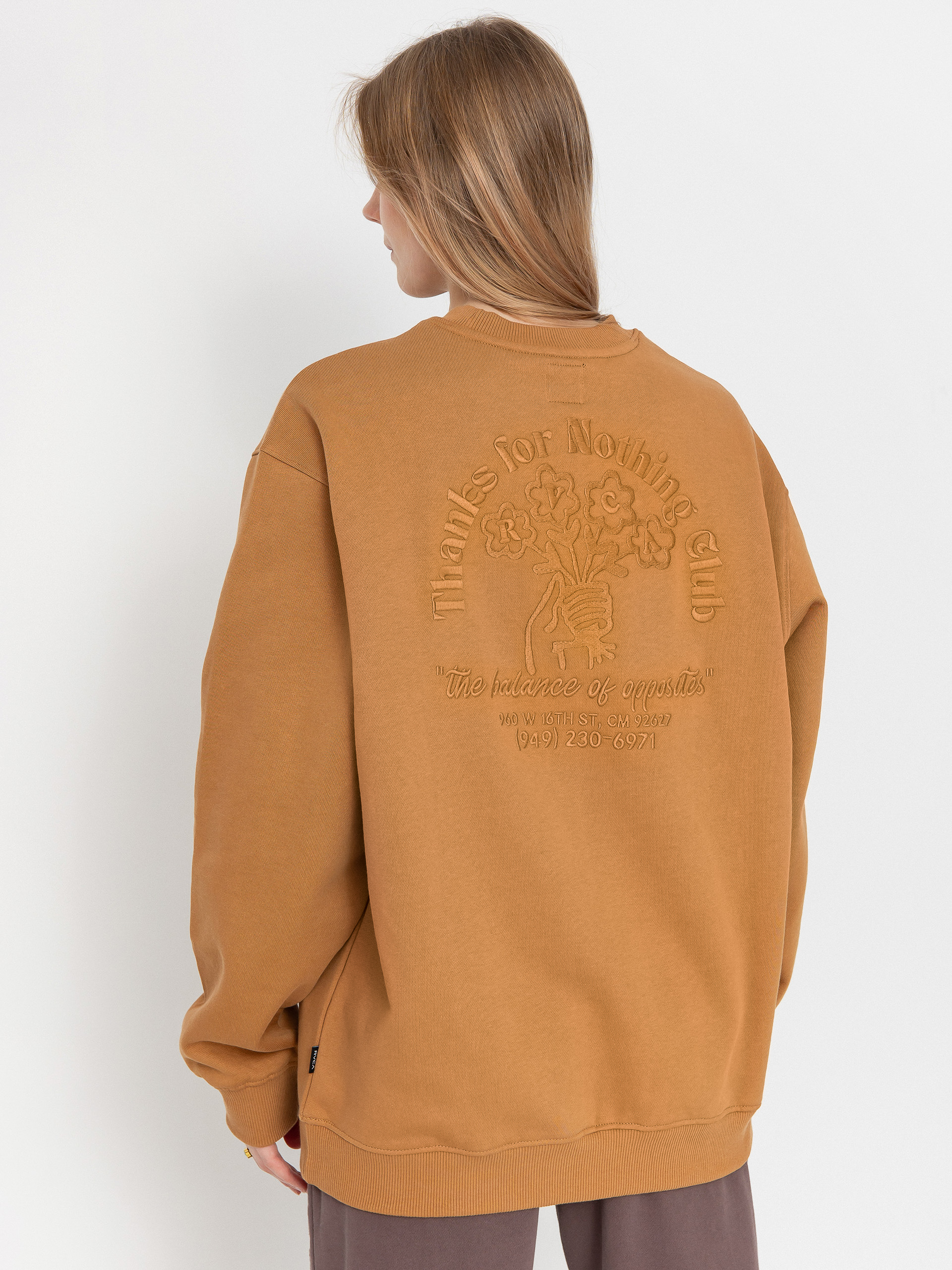 Hanorac RVCA Thanks For Nothing Crew (camel)