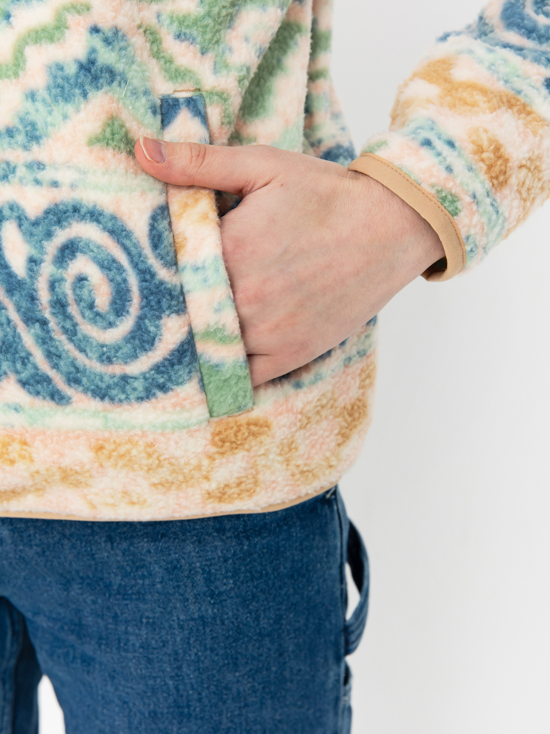 Pentru femei Hanorac din fleece Billabong Boundary Mock 3 (blue haze)