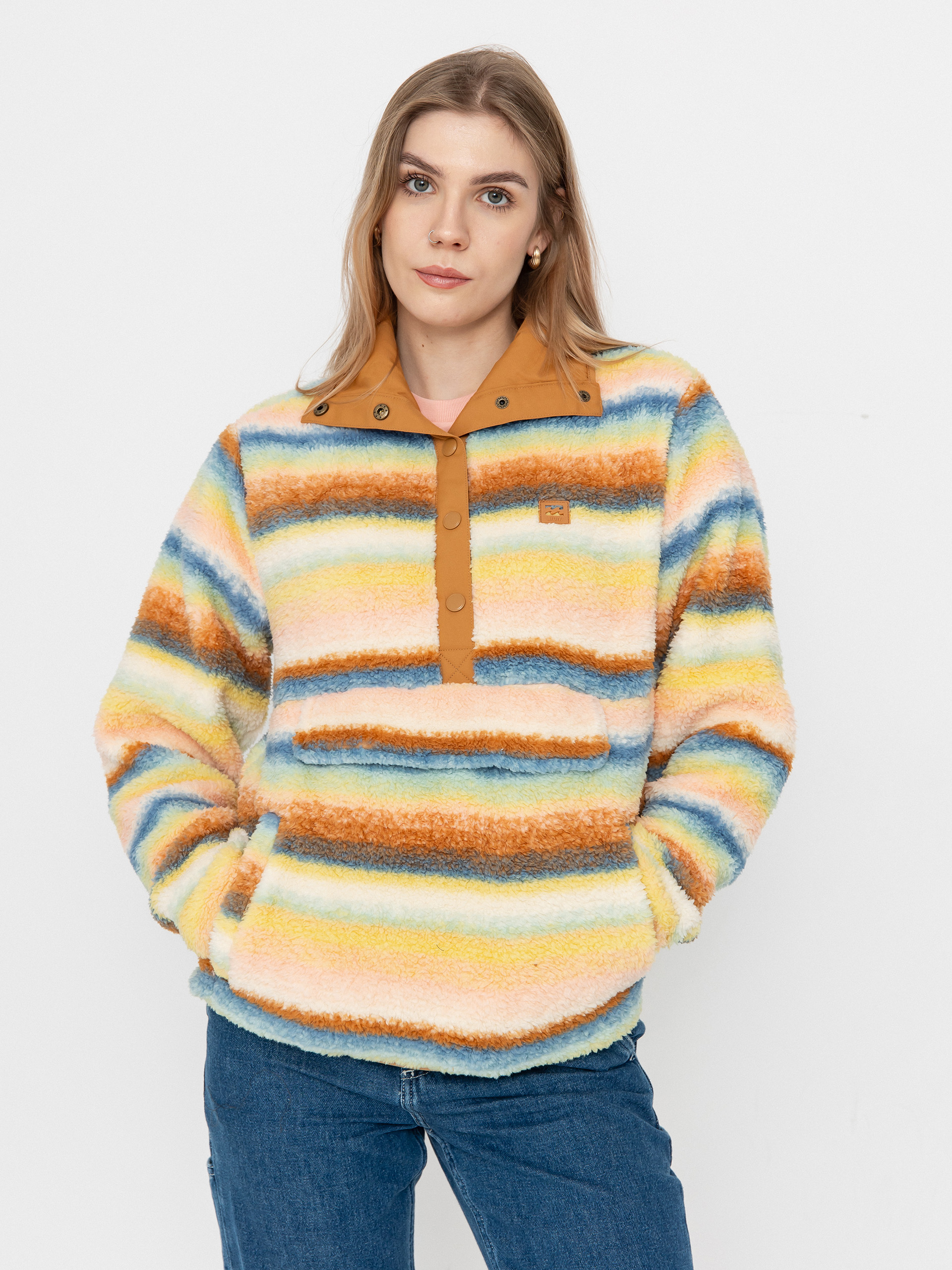 Hanorac din fleece Billabong Switchback Pullover Wmn (blue shadow)