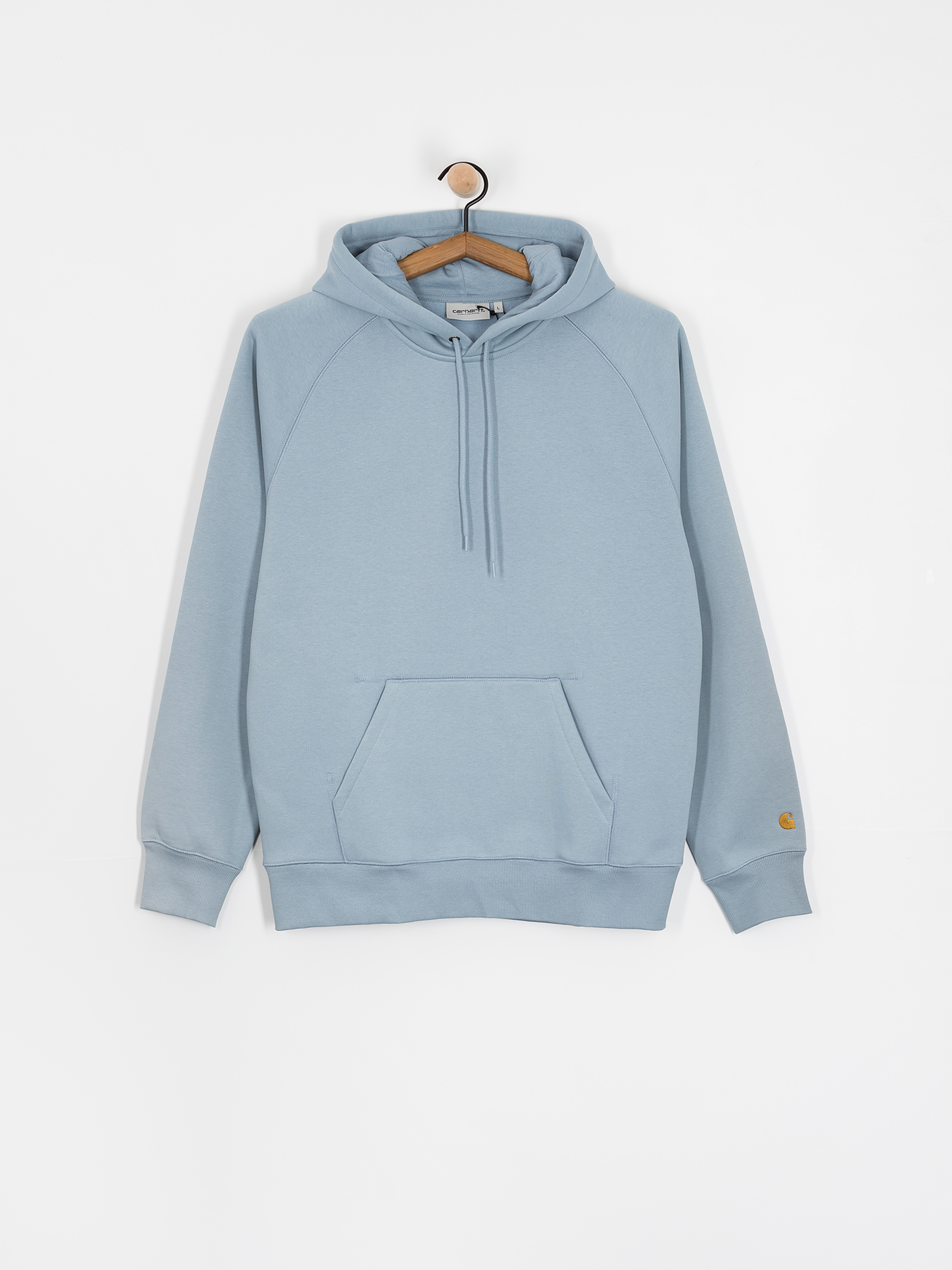 Hanorac cu glugă Carhartt WIP Chase HD (frosted blue/gold)