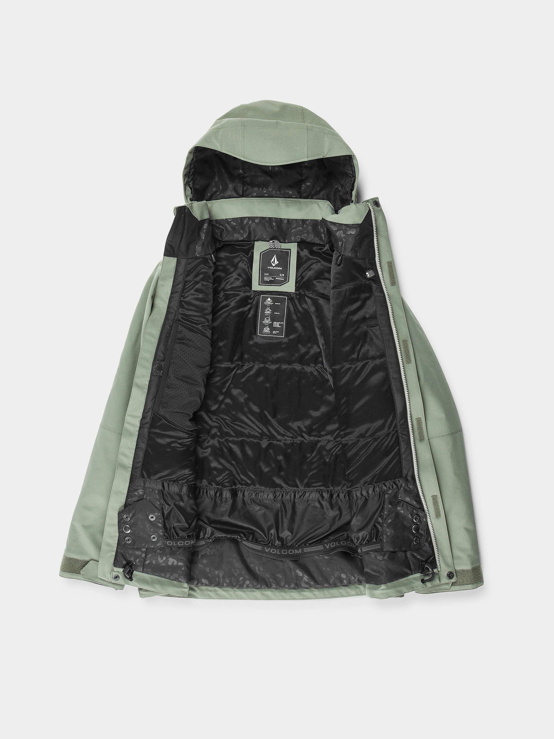 Pentru femei Geacă de snowboard Volcom Shelter 3D Stretch (lichen green)