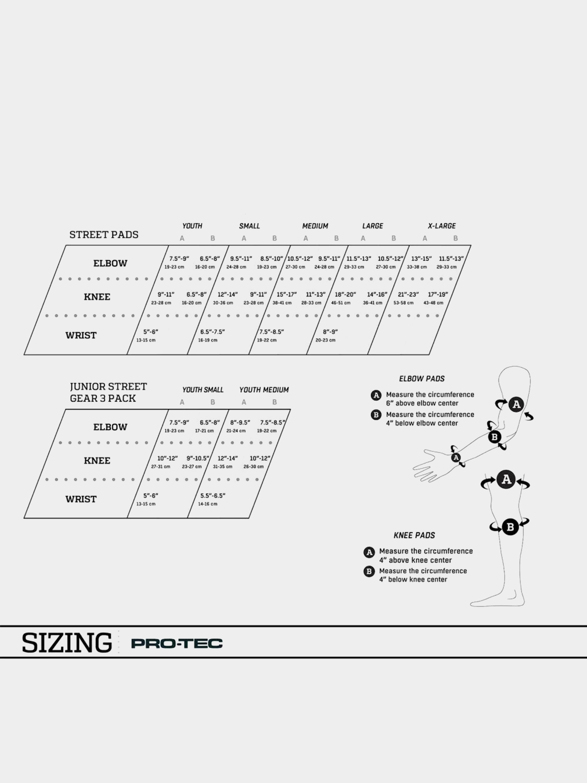 Apărători Pro Tec Street Gear Junior 3 Pack JR (red/white/black)