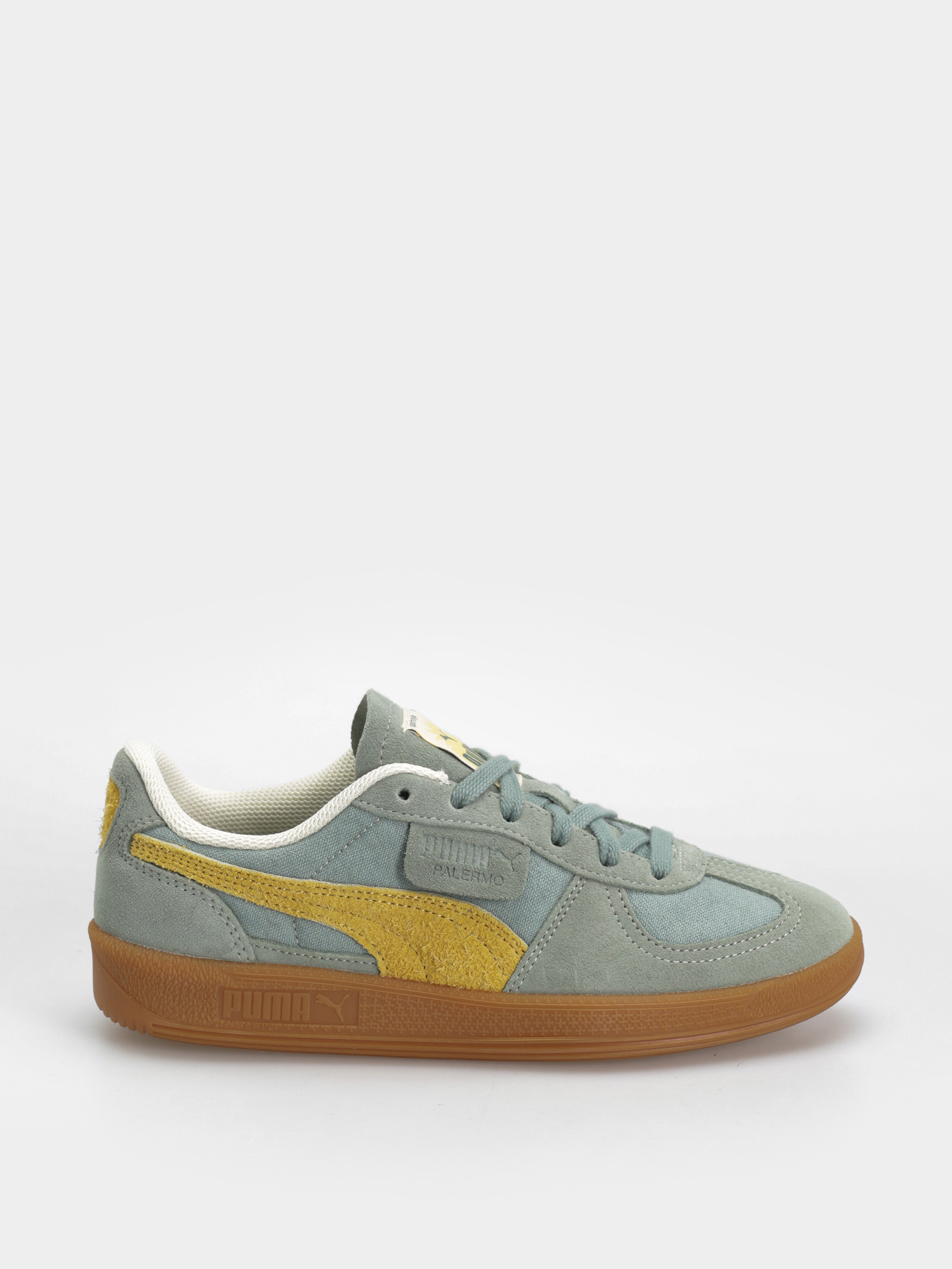 Pantofi Puma Palermo Weathered - verde (green moon sunny yellow)