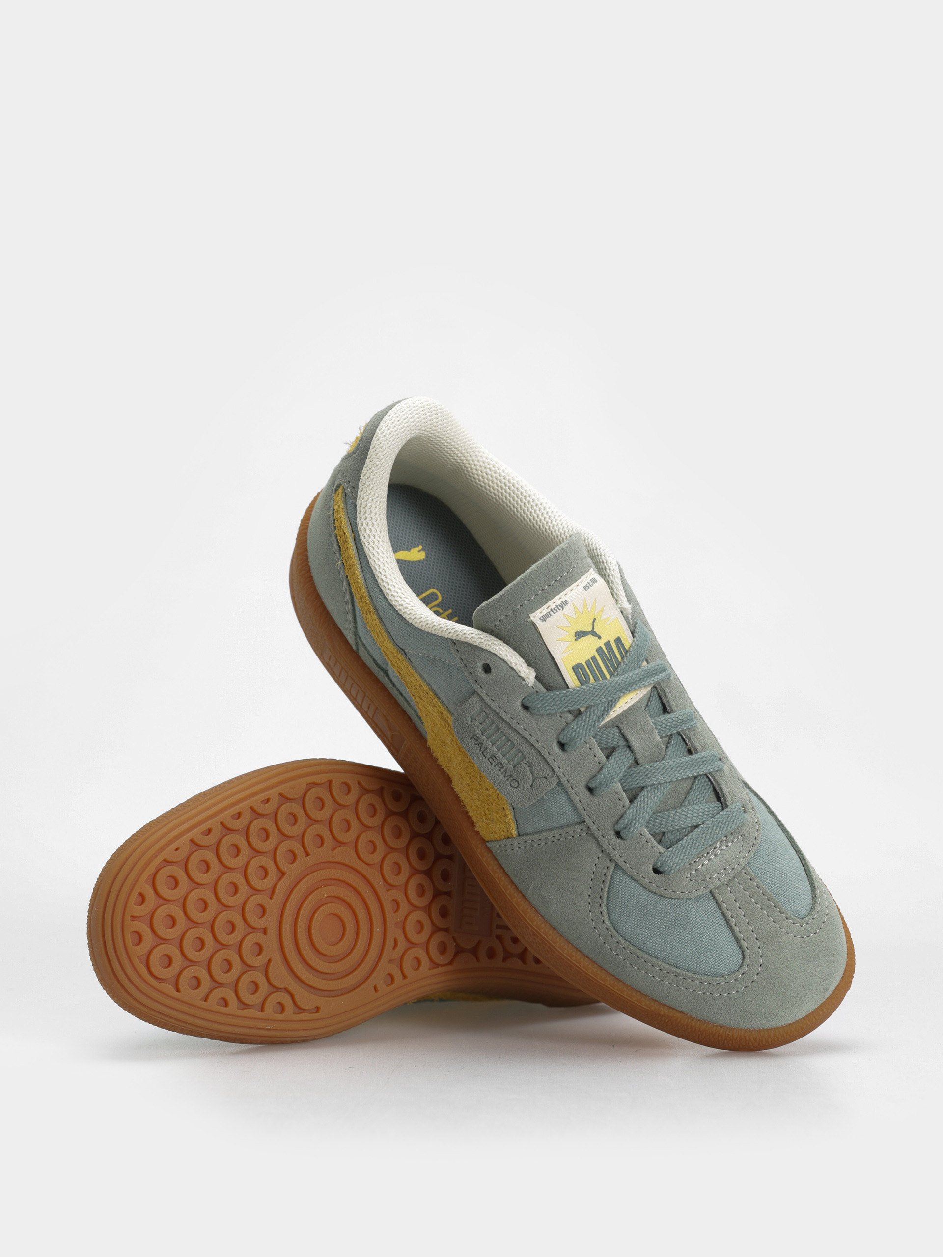 Pantofi Puma Palermo Weathered - verde (green moon sunny yellow) Pantofi Puma Palermo Weathered - verde (green moon sunny yellow)