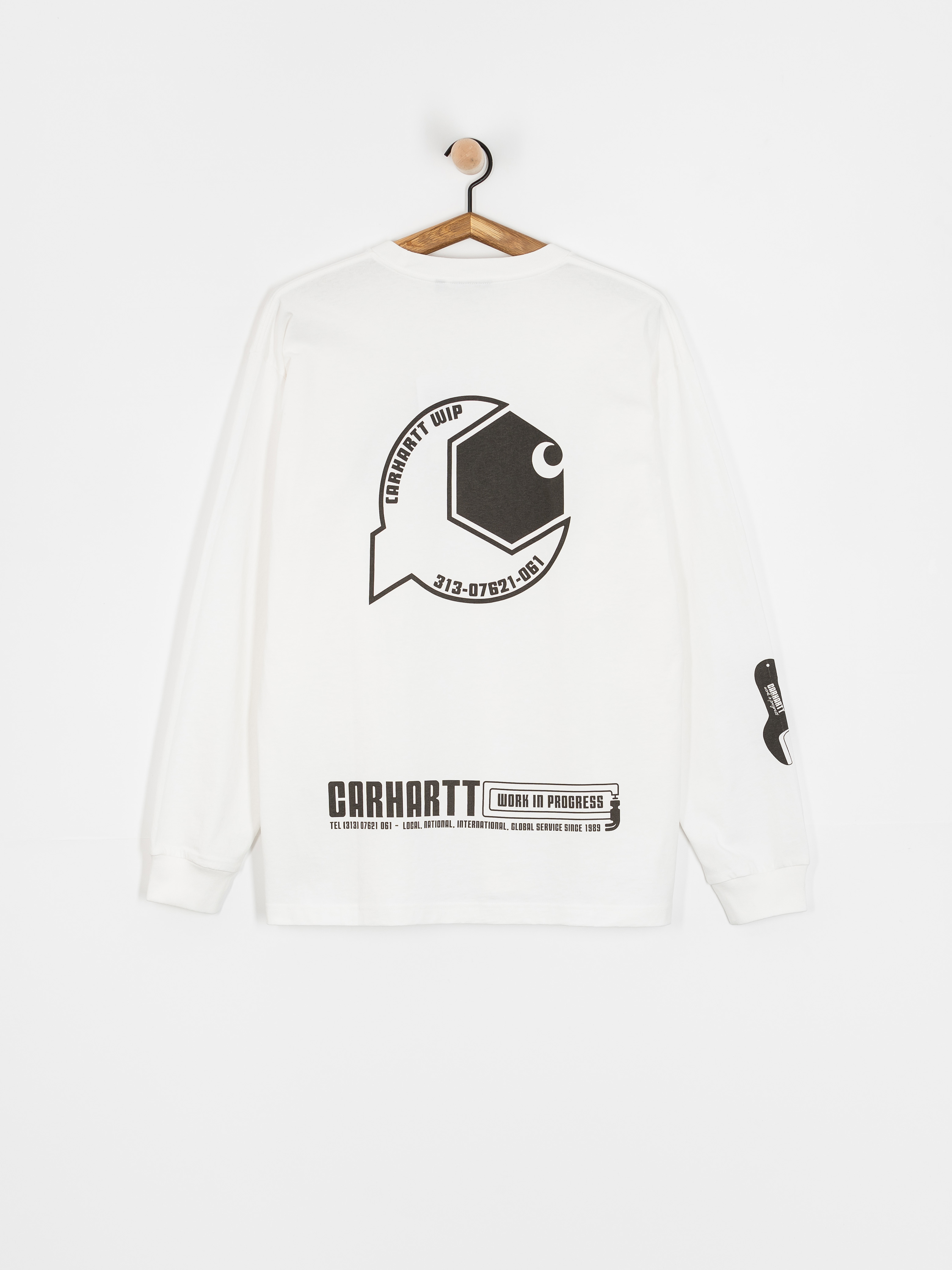 Longsleeve Carhartt WIP Industry (white/black)